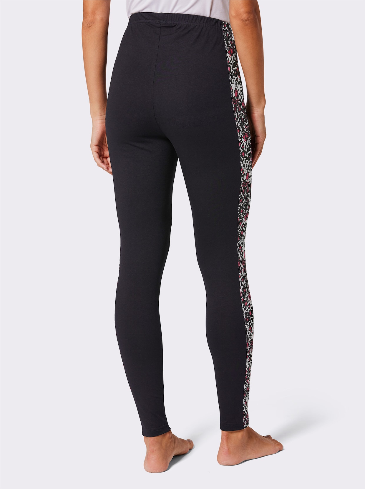 feel good Legging - magenta-noir imprimé