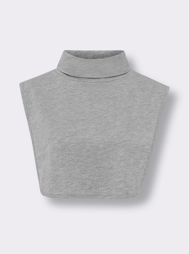 Rollkrageneinsatz aus Single-Jersey - grau-meliert