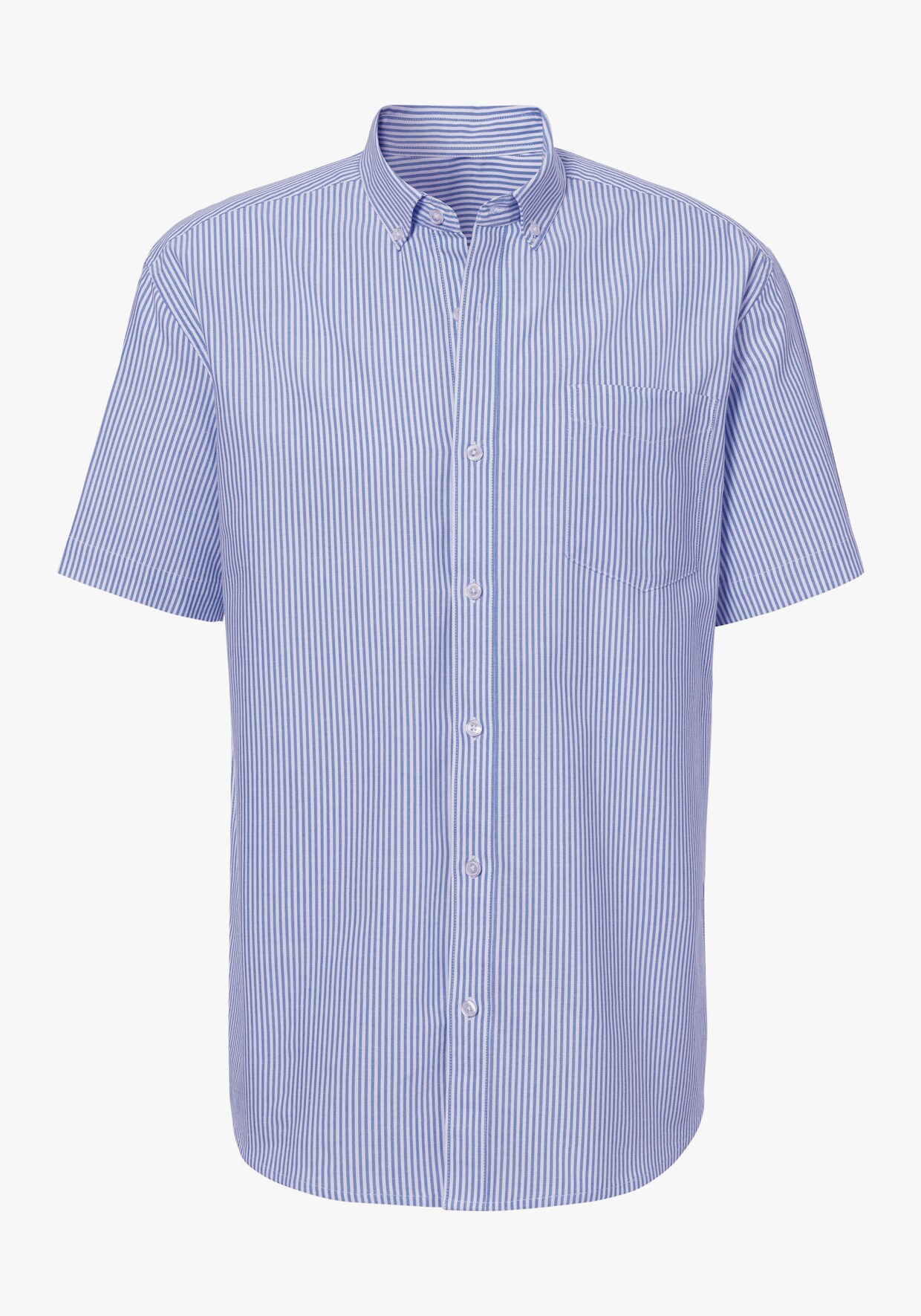 H.I.S Overhemd met korte mouwen - blauw/wit