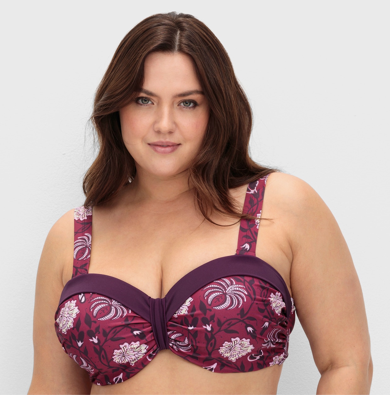 sheego by Joe Browns Bikinibovenstukje - bessenrood gedessineerd