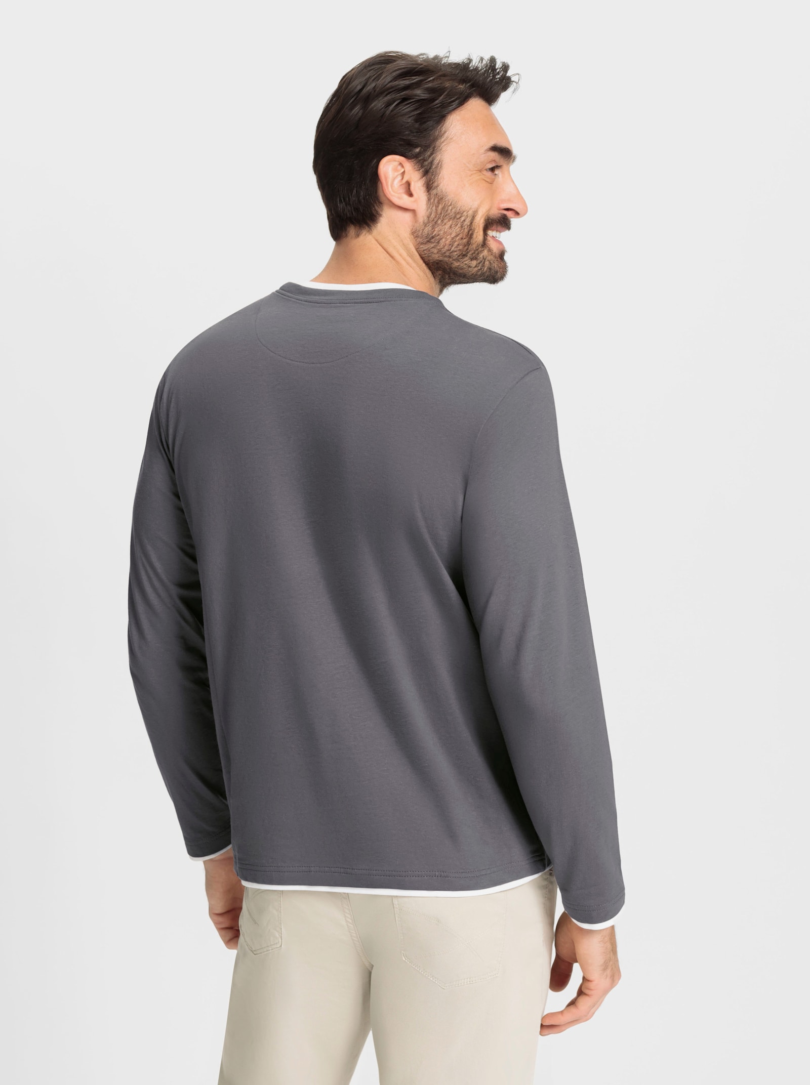 Catamaran Langarmshirt im Doppelpack - marine + anthrazit