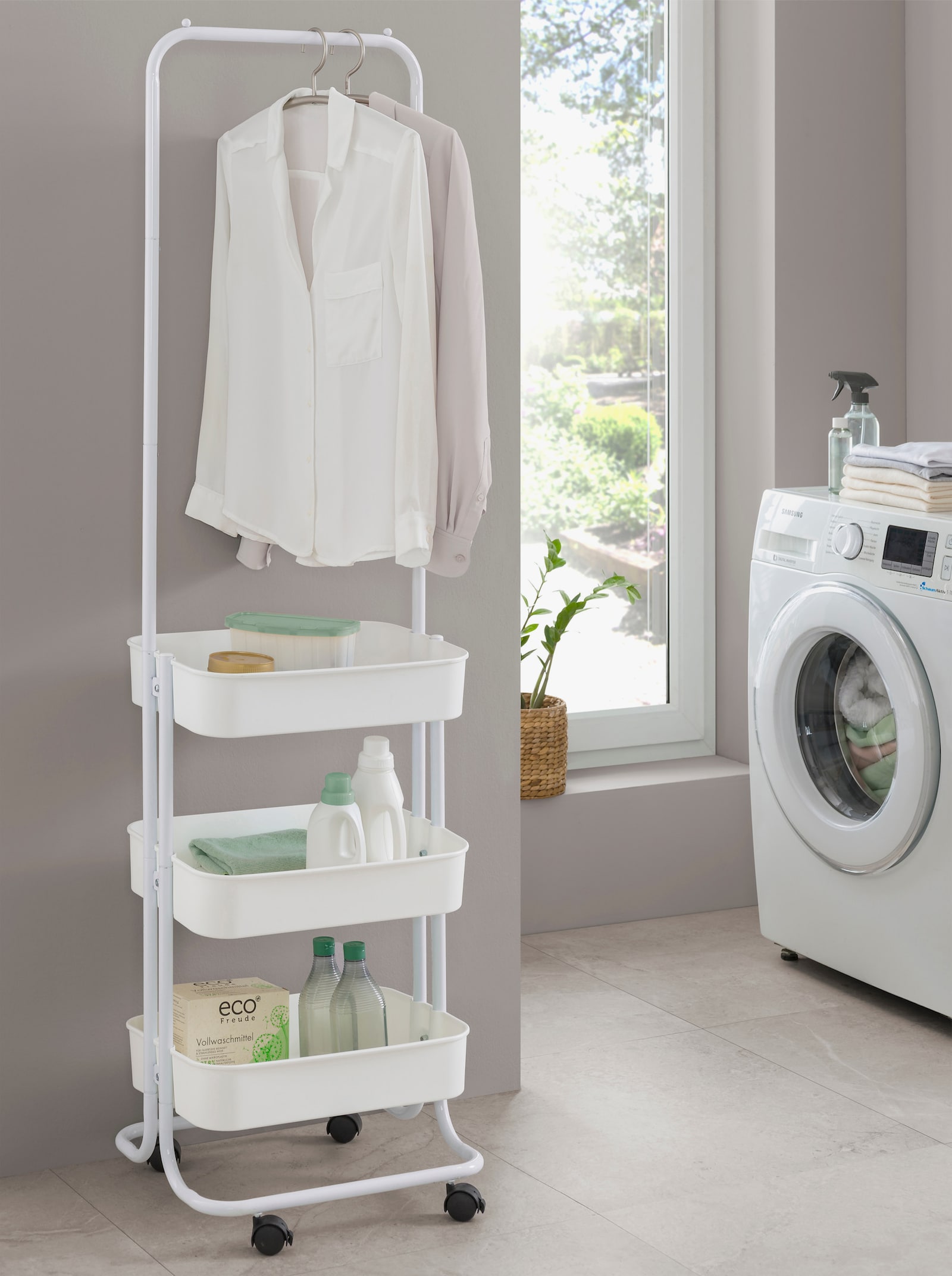 heine home Garderobenwagen - weiß