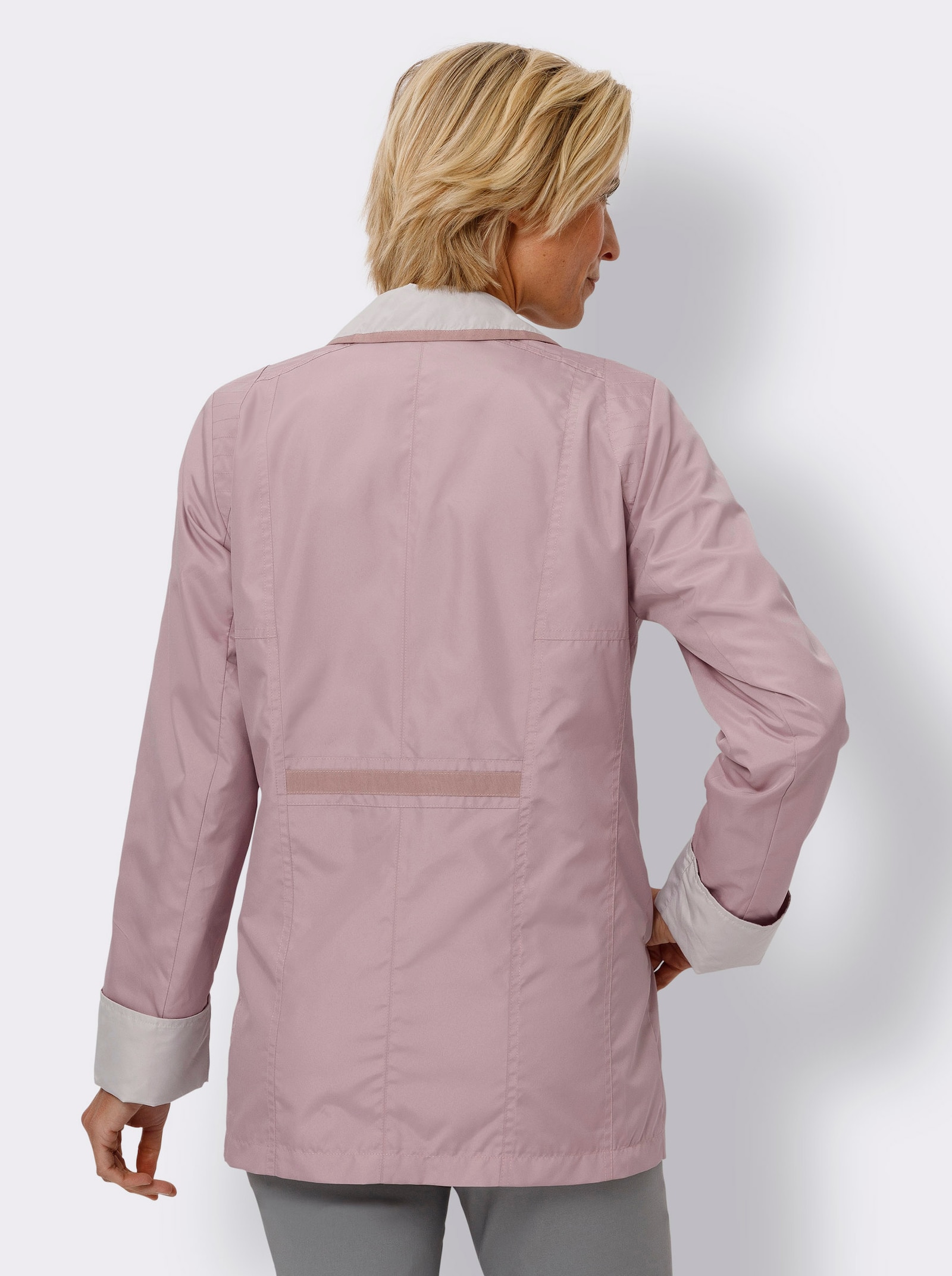 Bunda, fixovaná záložka rukávov - hnedofialová