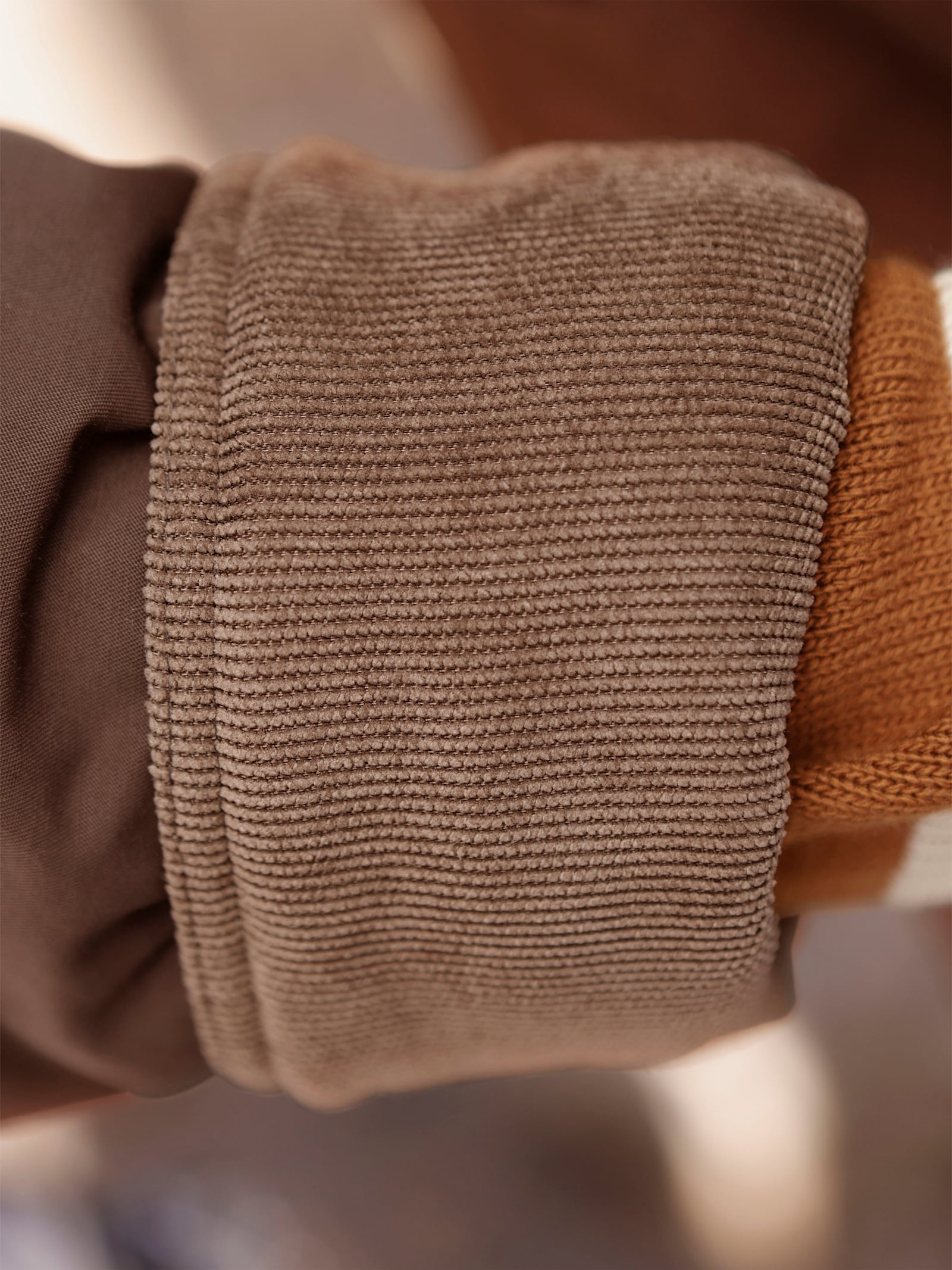 Canvasjacke mit Stehkragen - schoko