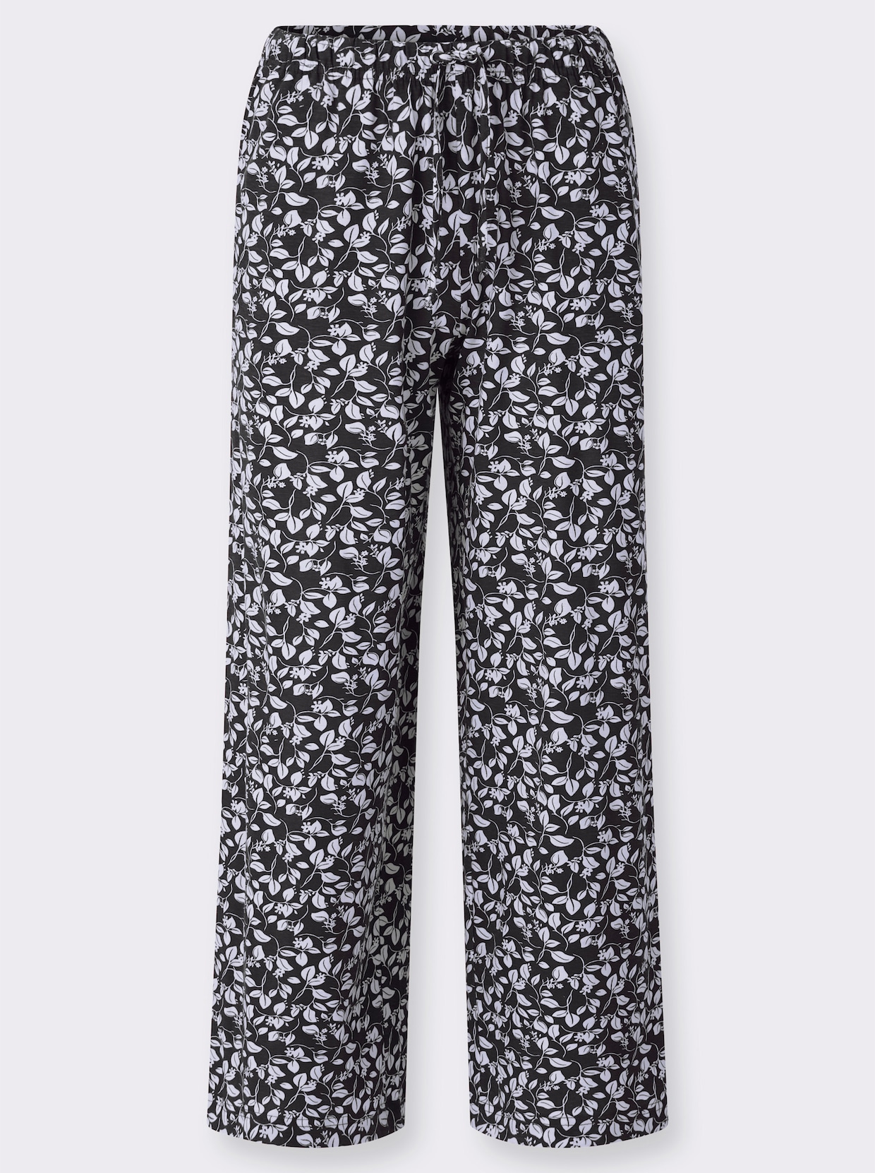 Schlupfhose - schwarz-weiß-bedruckt