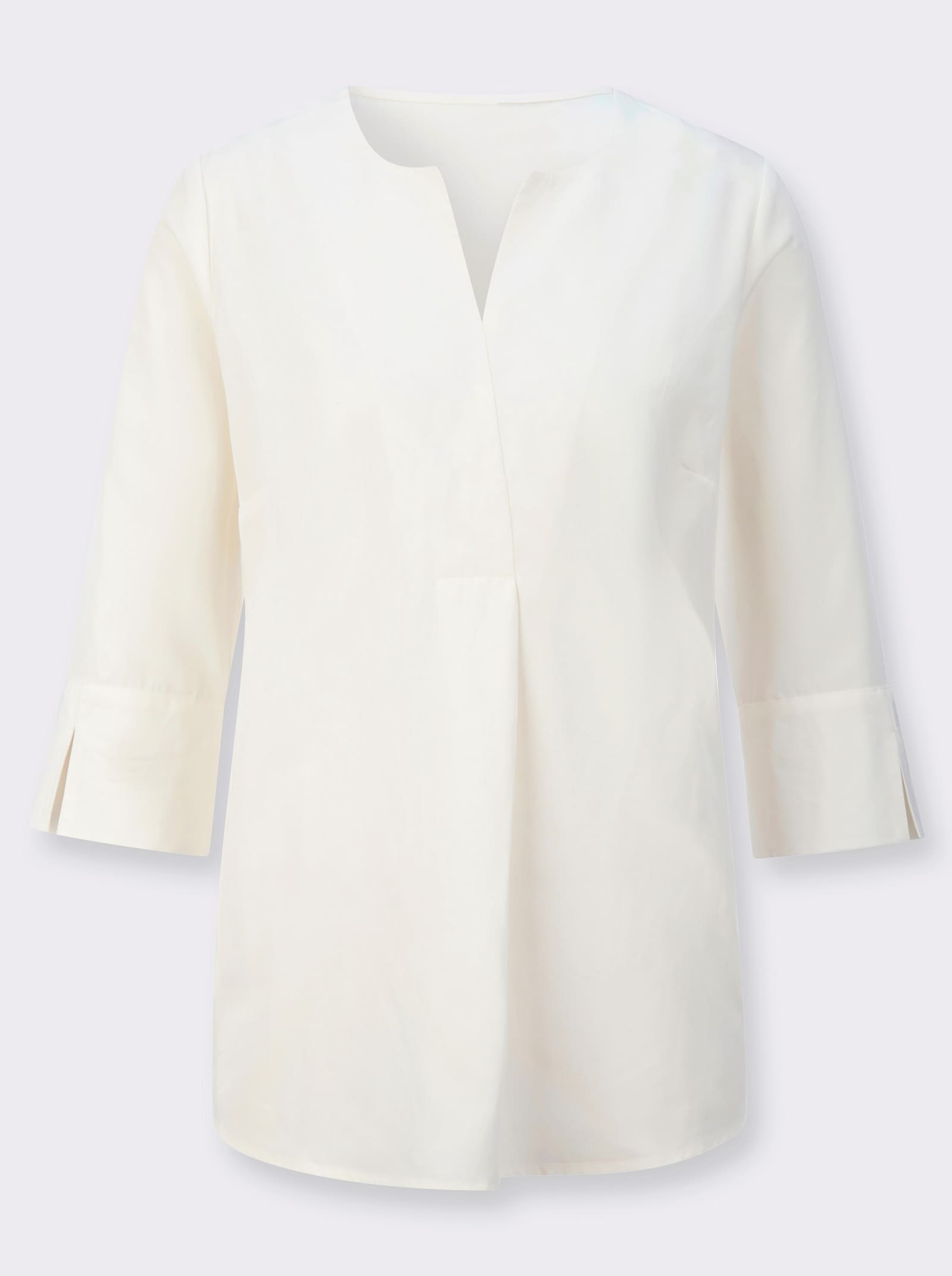Schlupfbluse mit 3/4-Ärmeln - ecru