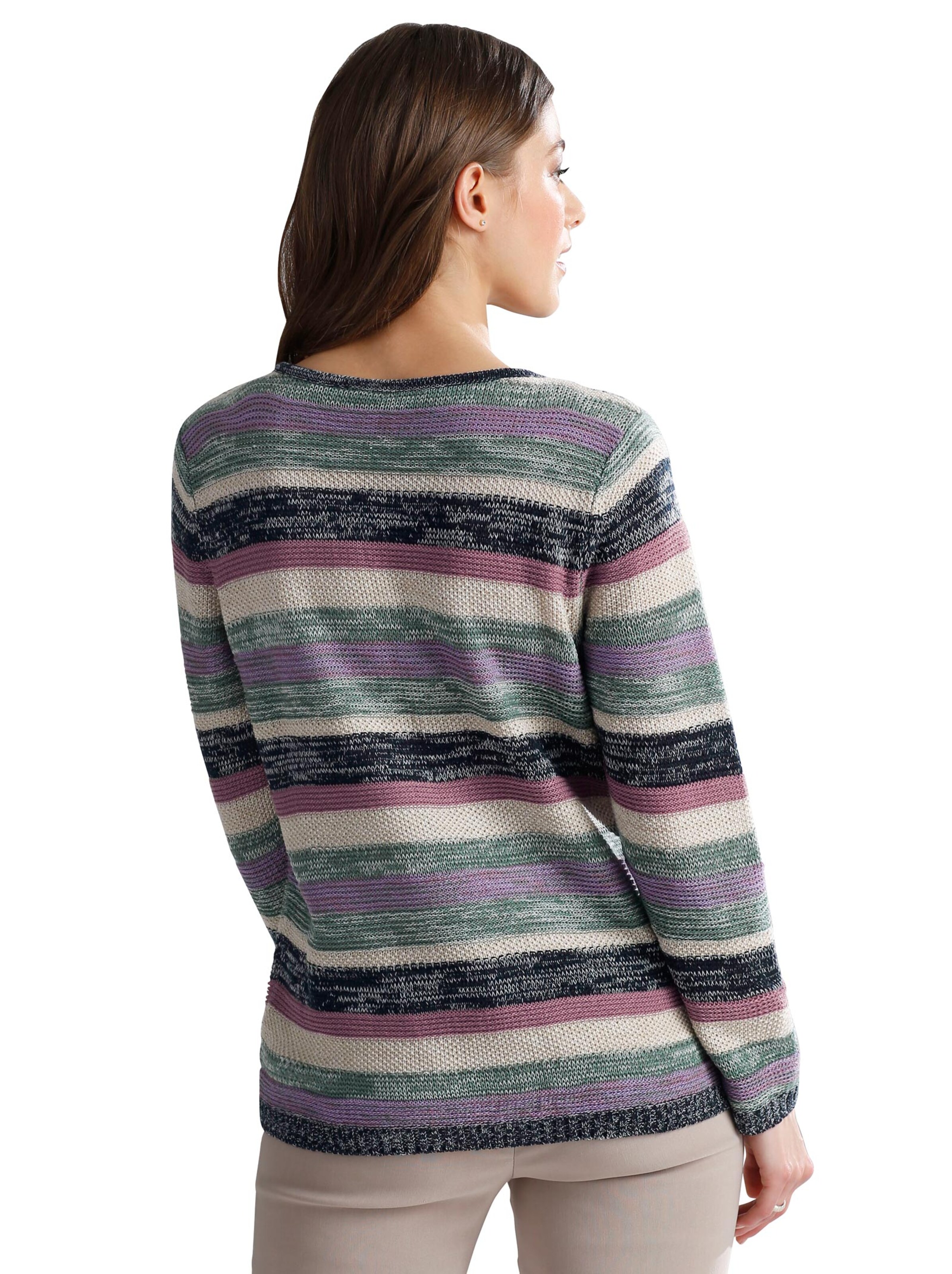 Pullover - rosenholz-geringelt