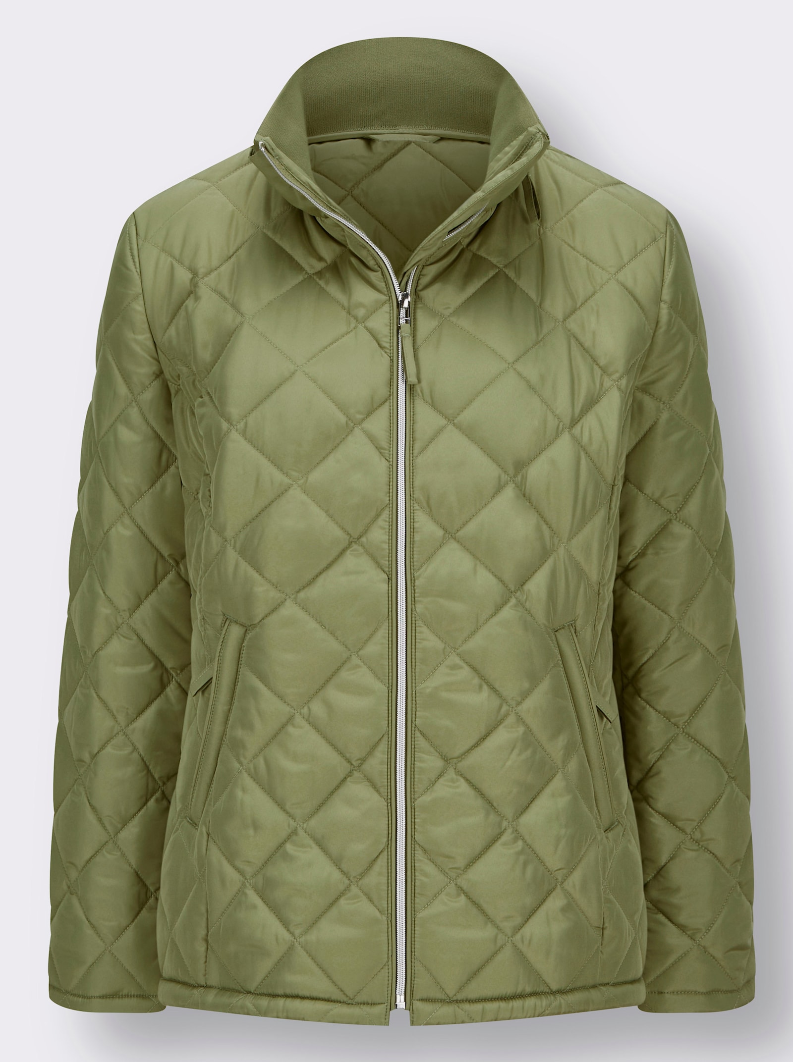 Steppjacke mit Sandwich-Stepp und Wattierung - schilf