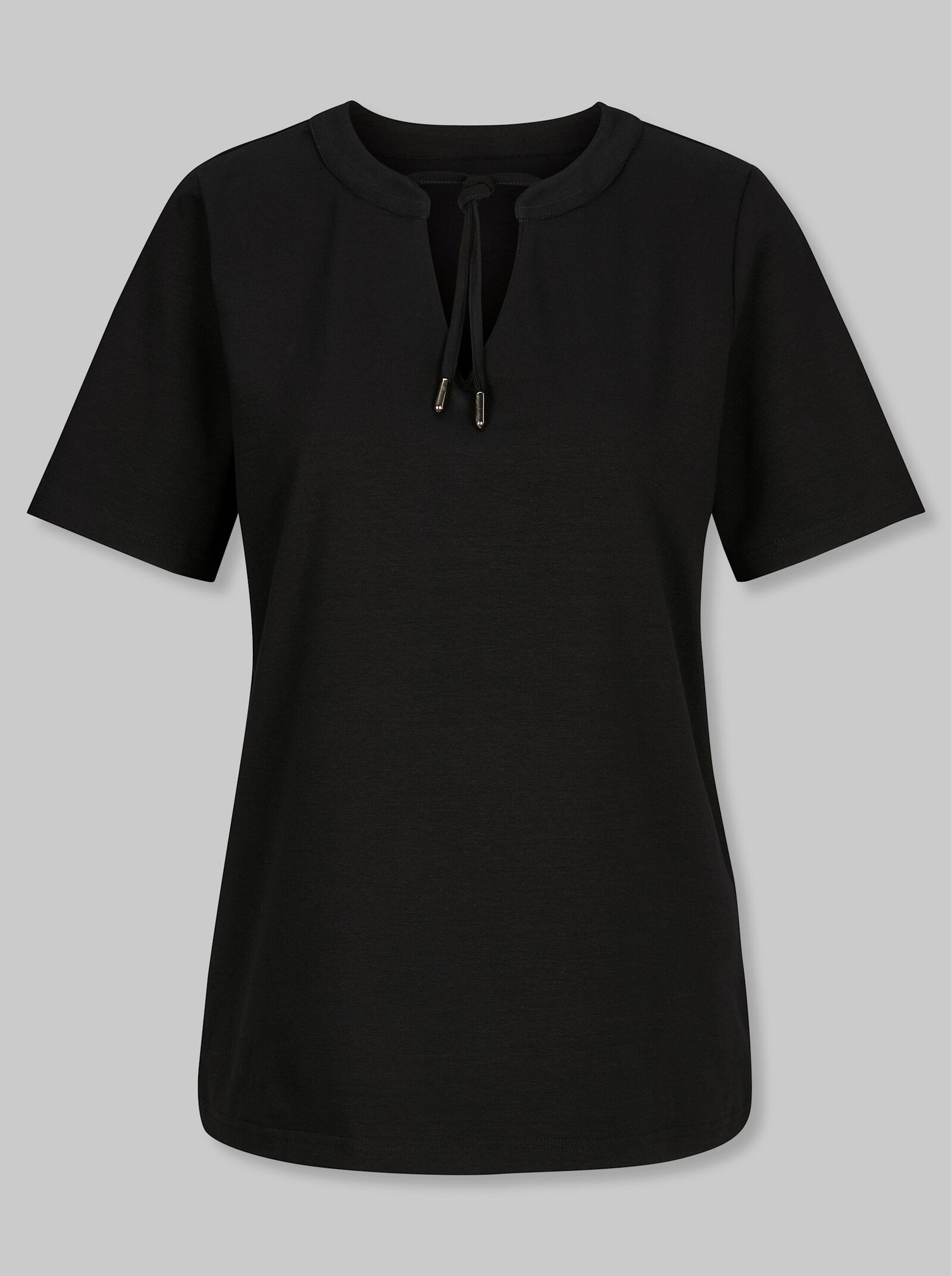 heine Shirt mit Bindeband - schwarz