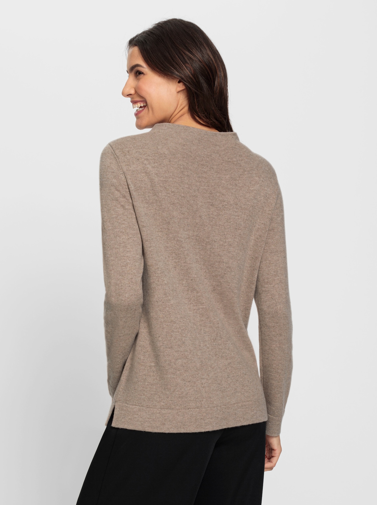 Pullover met lange mouwen - sesam gemêleerd