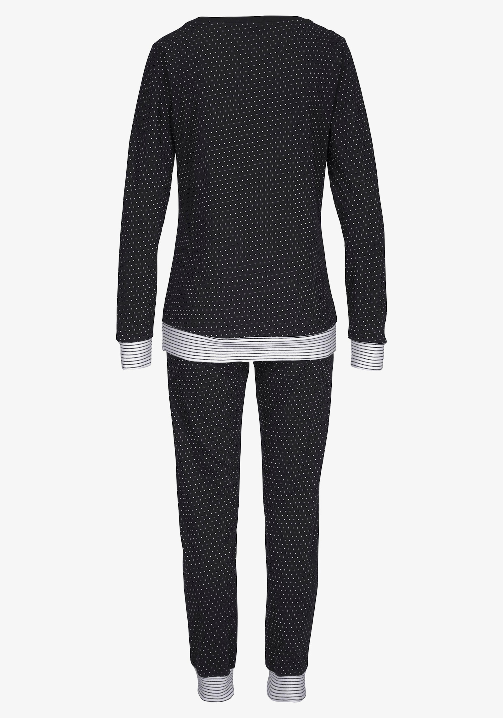 Vivance Dreams Pyjama - schwarz-gepunktet