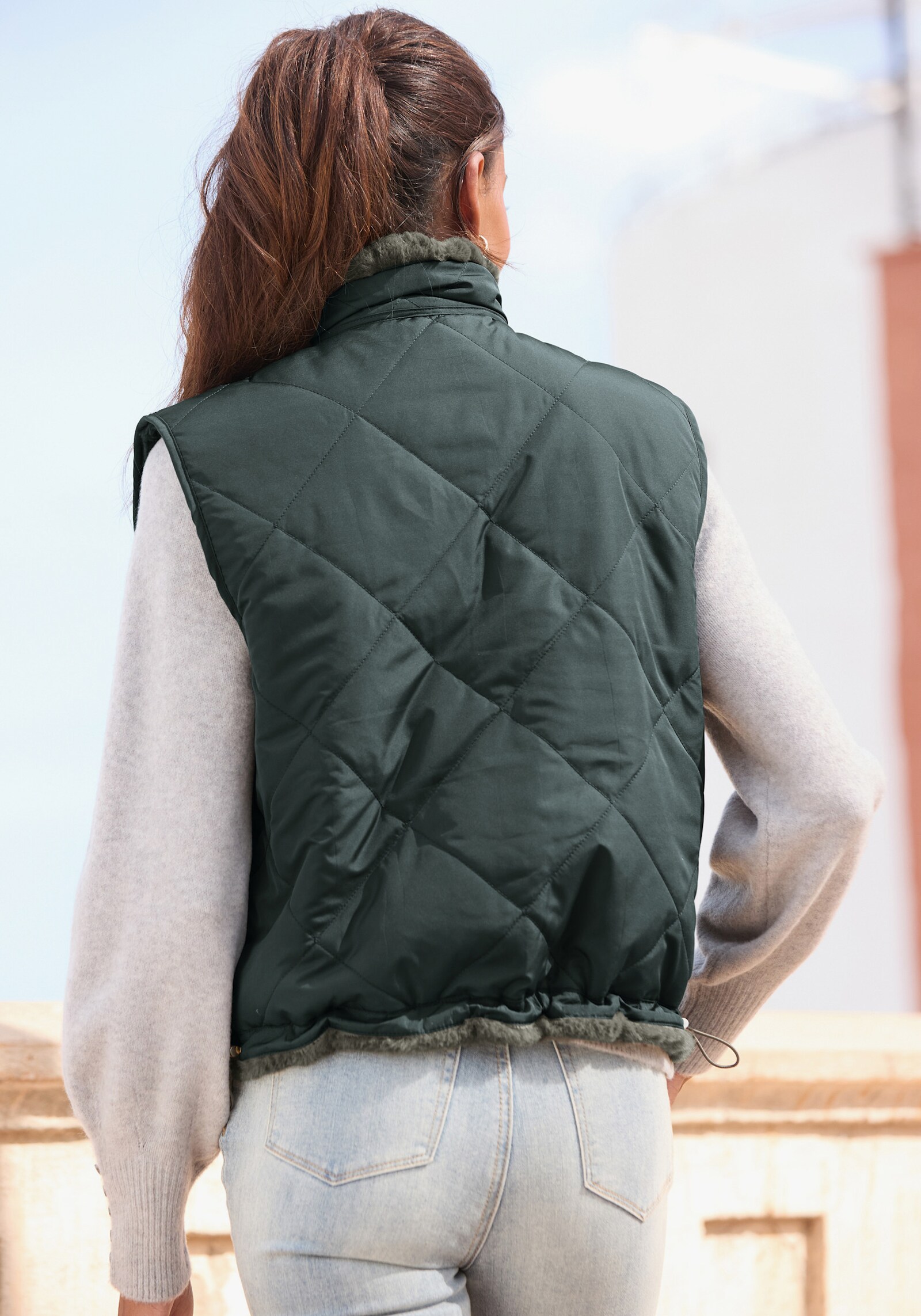 LASCANA Wendeweste - dunkelgrün