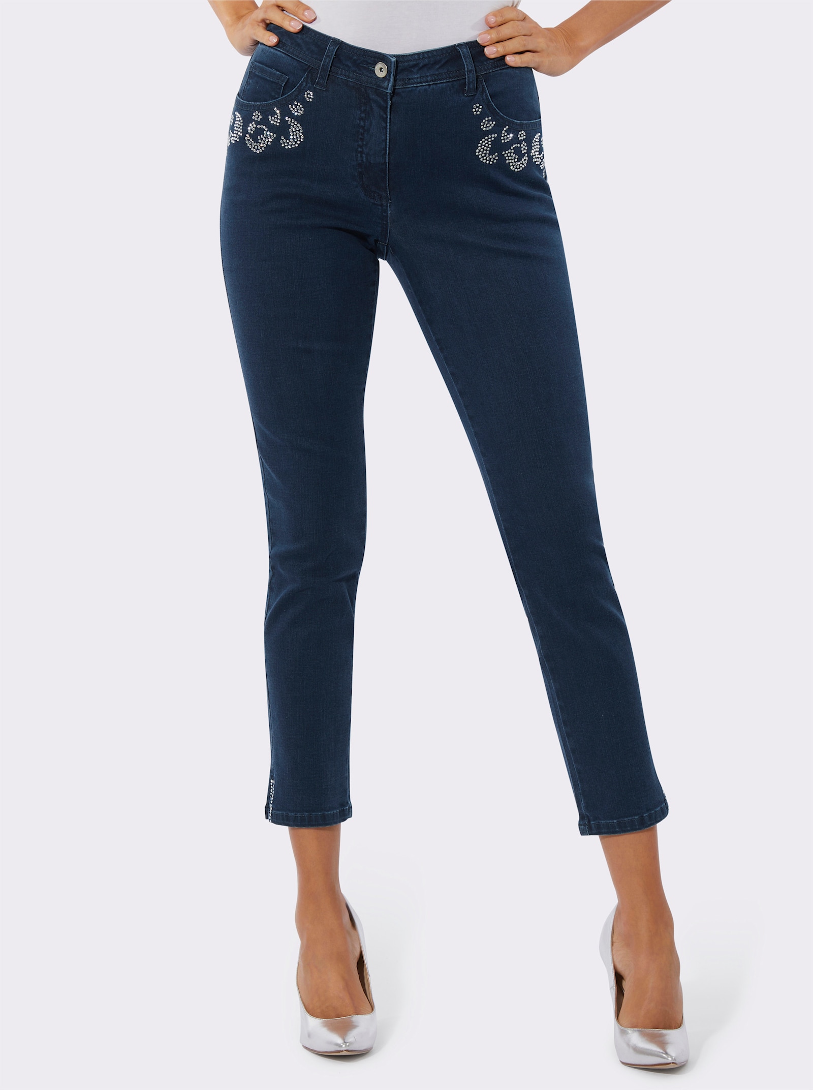 5-Pocket-Jeans mit Shaping-Effekt - blue-stone-washed