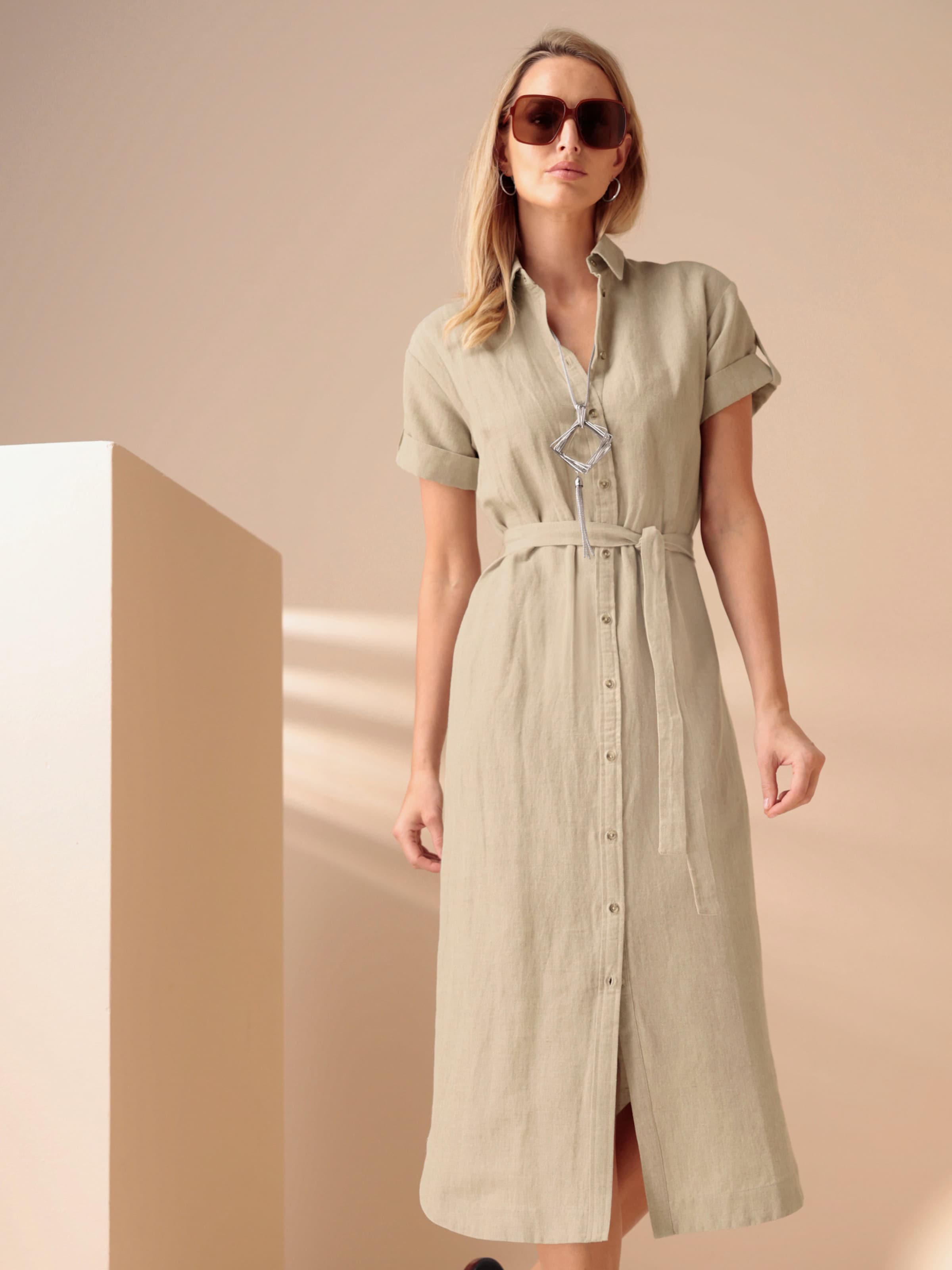 Sommerkleid in Leinen-Baumwoll-Mix