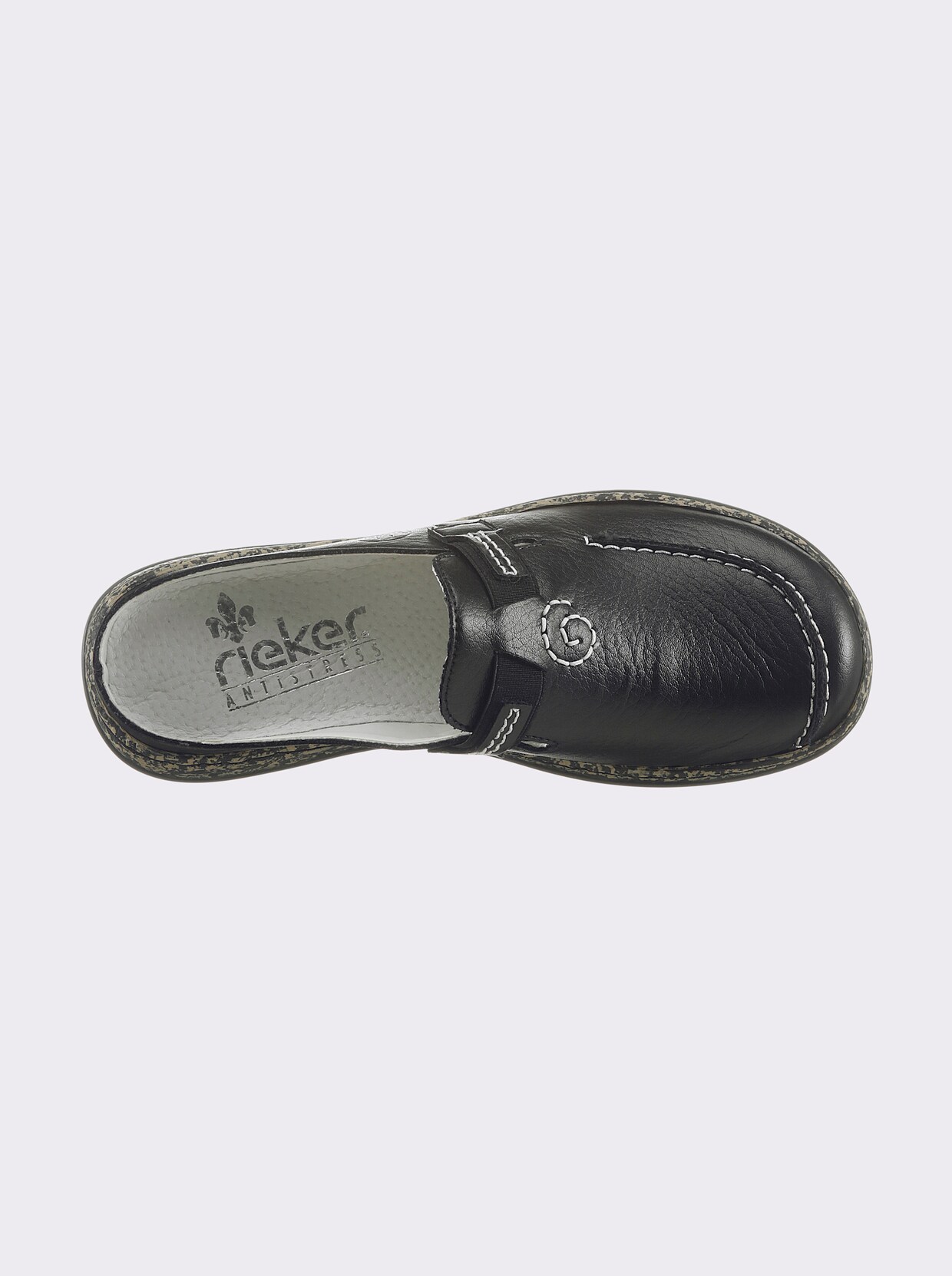 Rieker Slippers - zwart