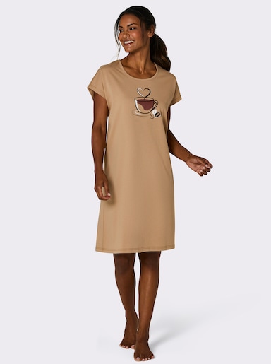 wäschepur Sleepshirts - camel + schoko
