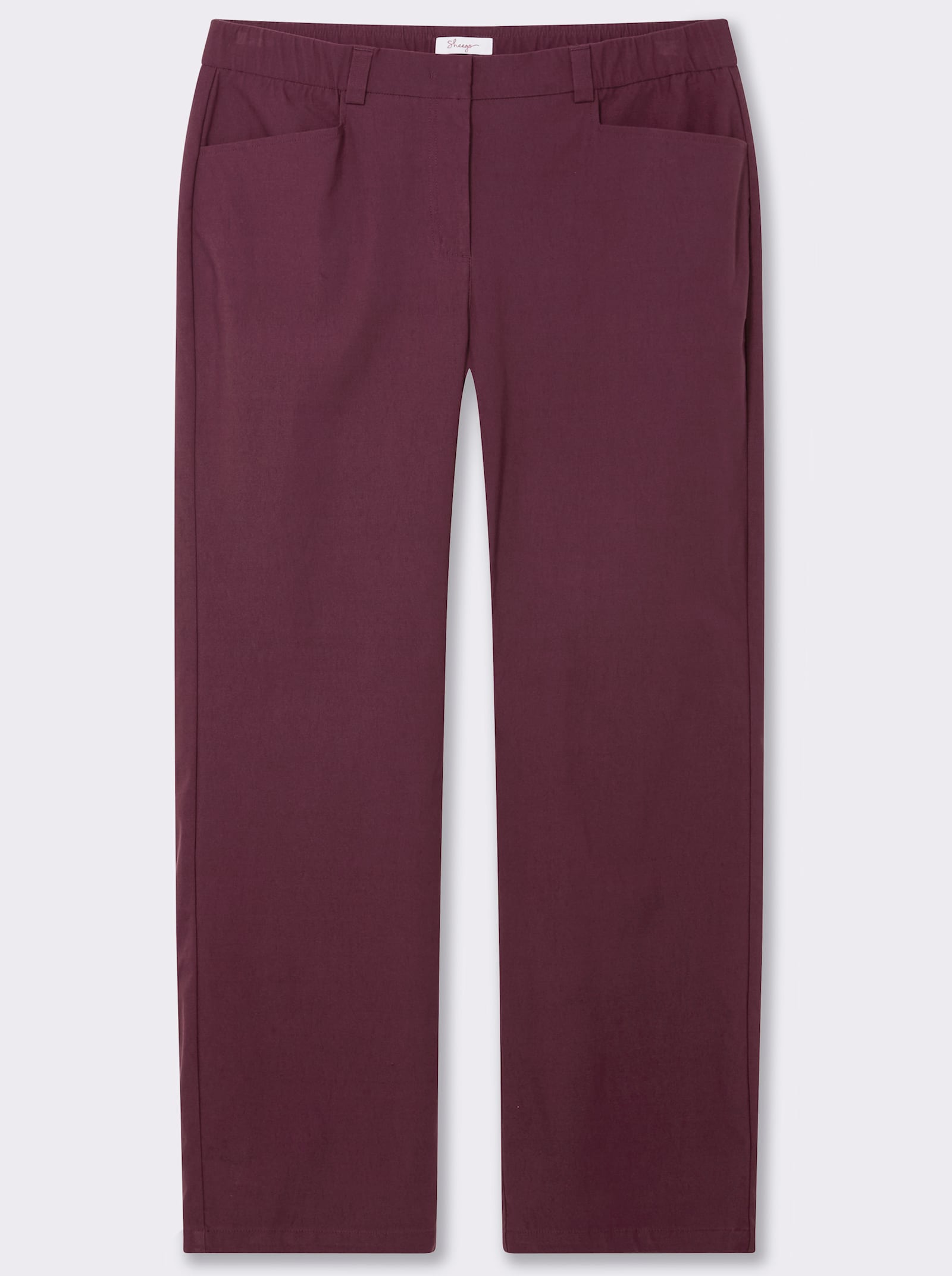 sheego Bengalinebroek met comfortband aan de binnenzijde - bordeaux