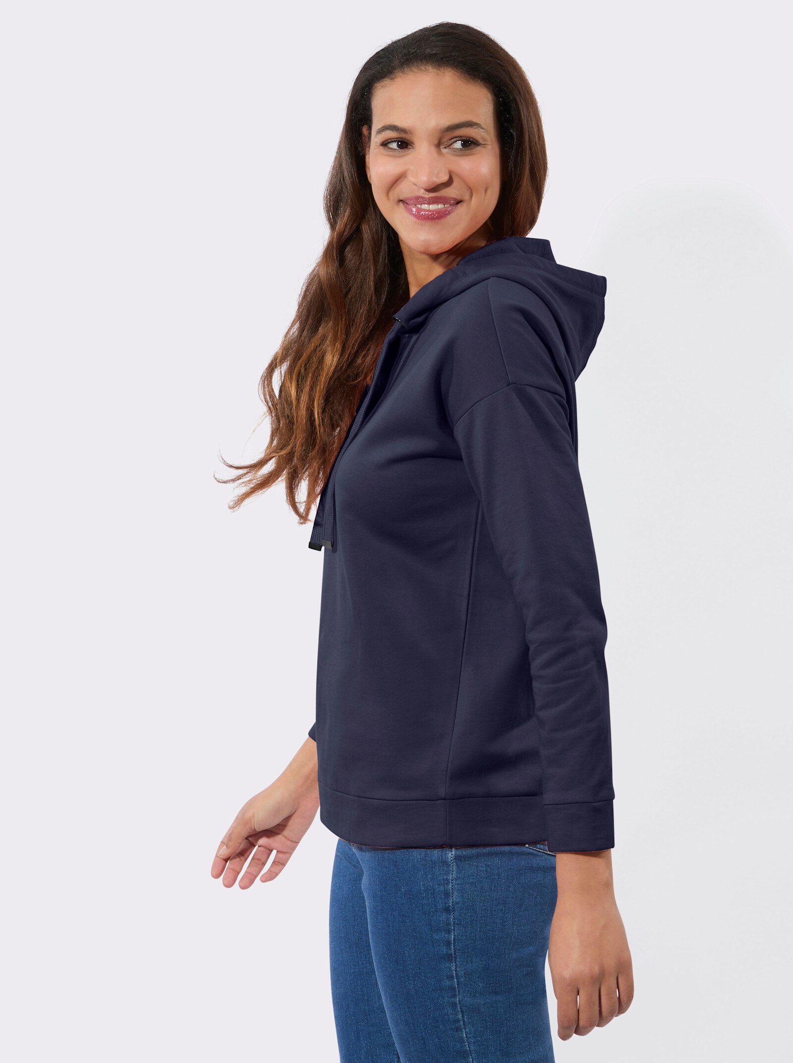 Sweatshirt mit Kapuze - marine