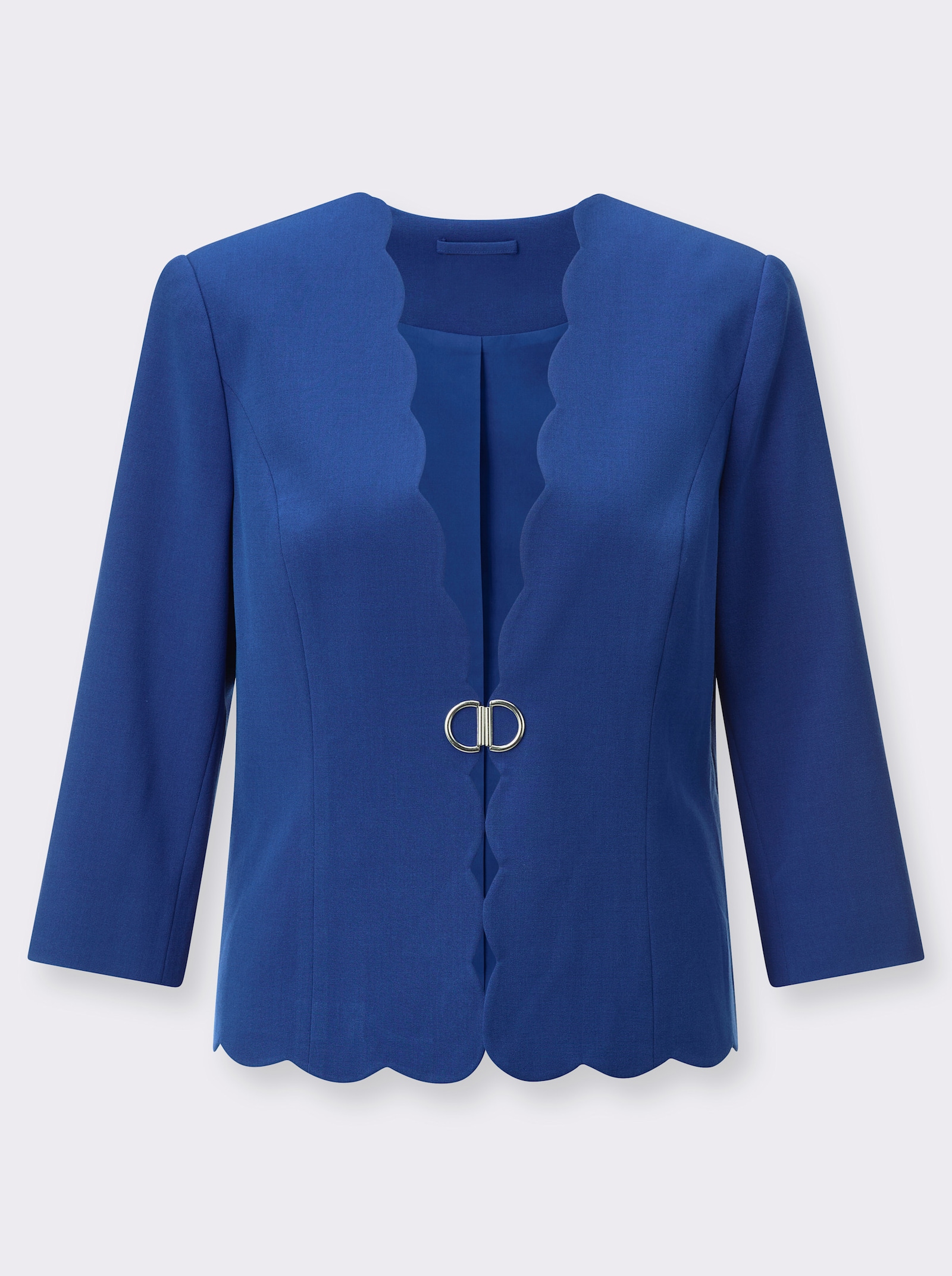 Blazer mit gerafften 3/4-Ärmeln - royalblau