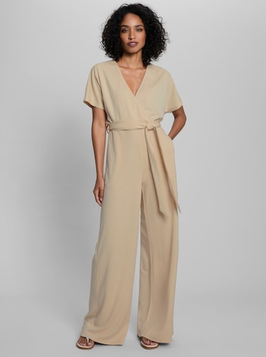 heine Jumpsuit in Wickel-Optik - sand