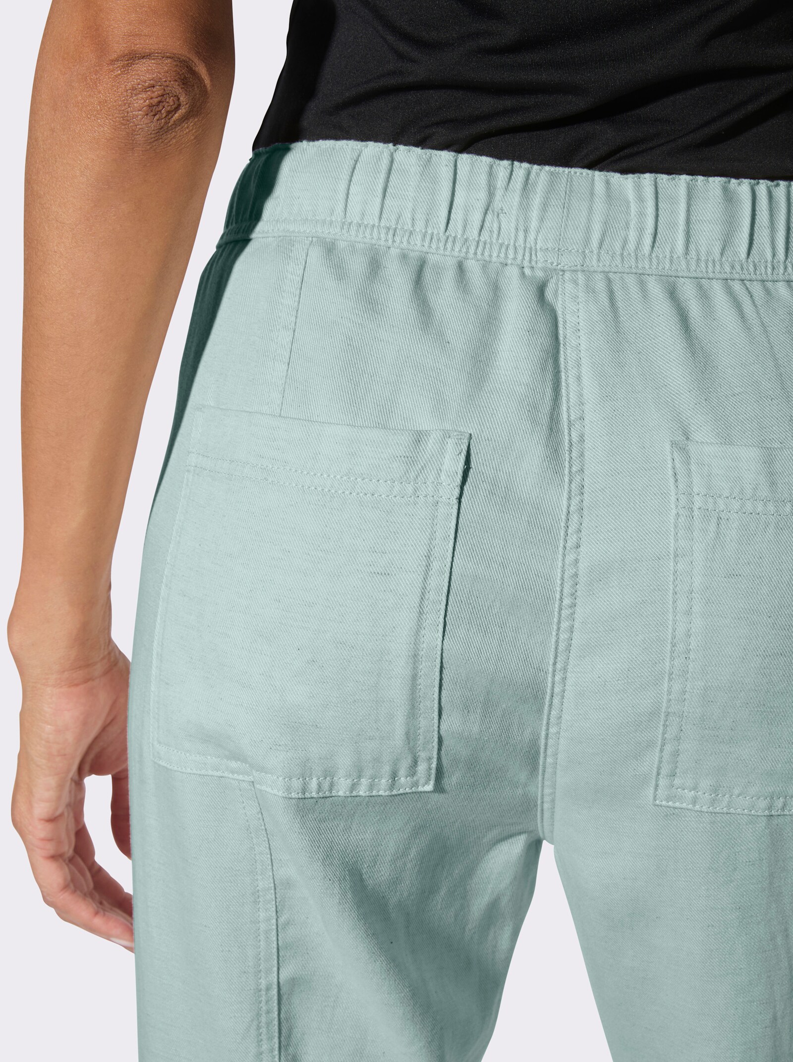 Ascari Edel-Jogpants mit Leinen - kalkmint