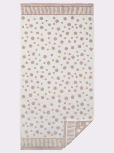 Ross Handtuch - weiss-sesam-gemustert