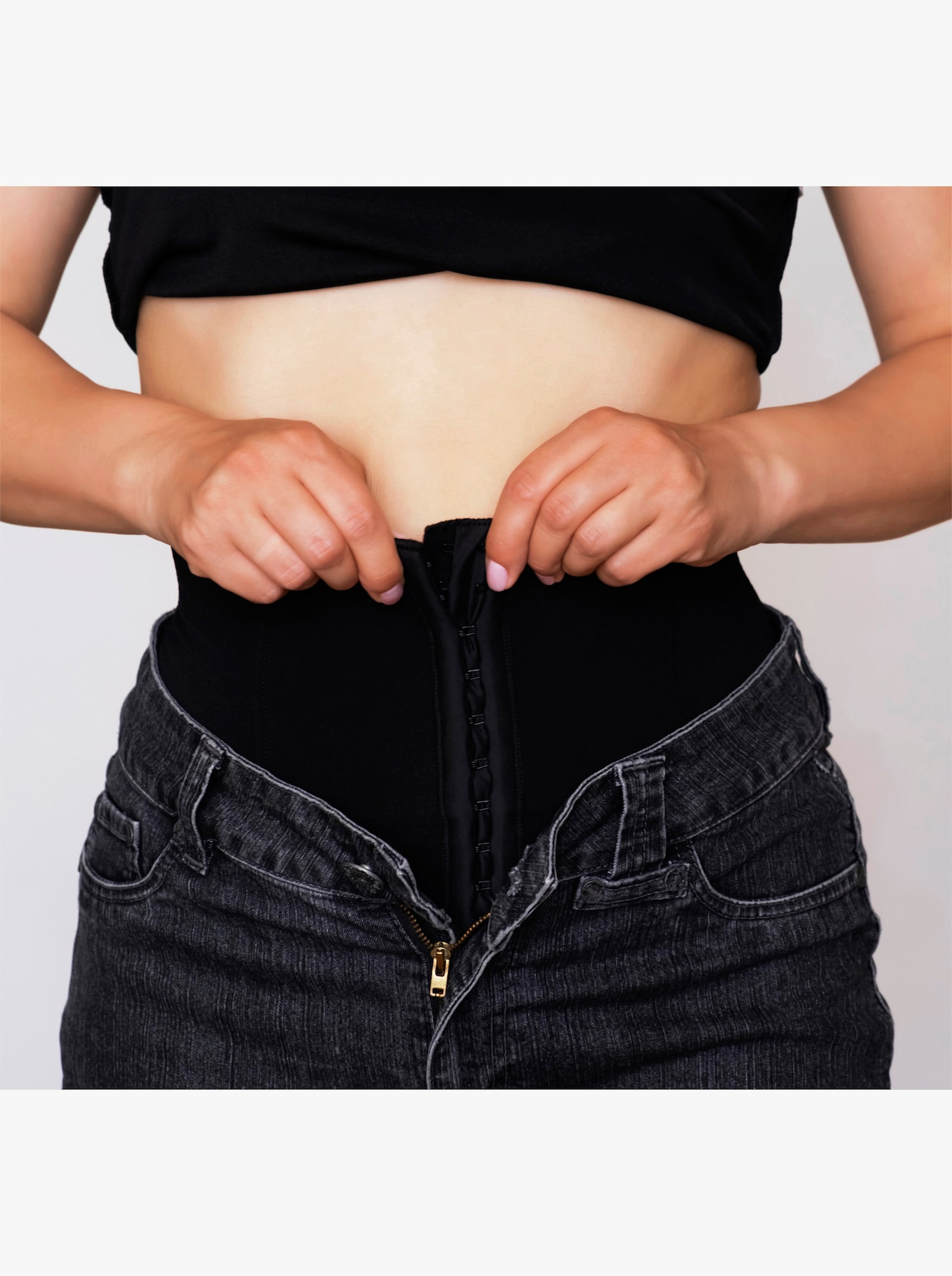 Taillengürtel mit Bauch-weg-Effekt - schwarz