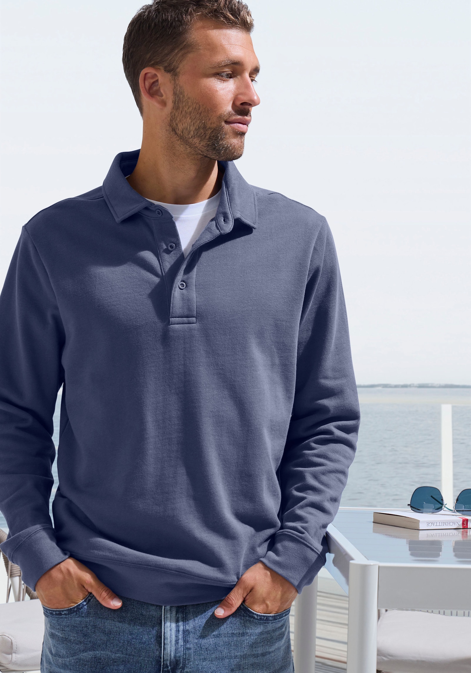 John Devin Sweatshirt - blau