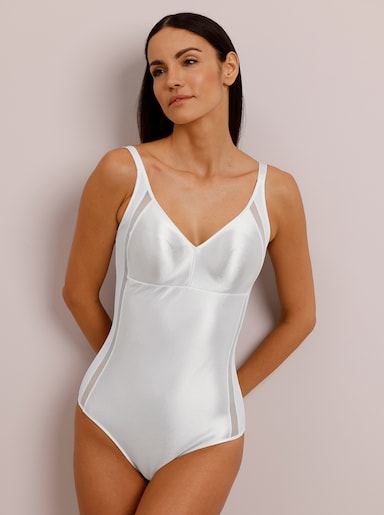 Naturana Body ohne Bügel mit seitlichem Mesheinsatz - weiß