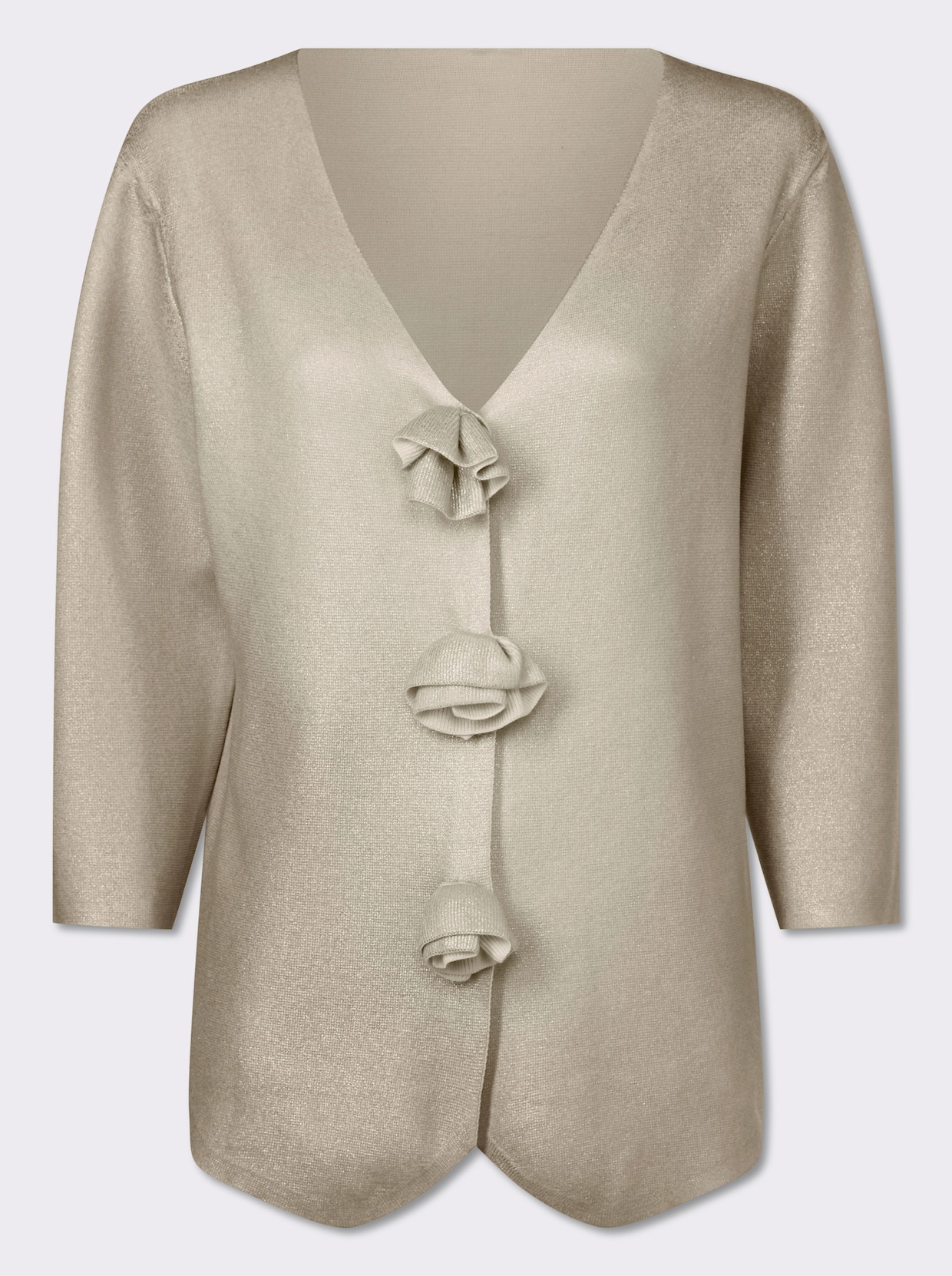 heine Cardigan - ecru-goldfarben