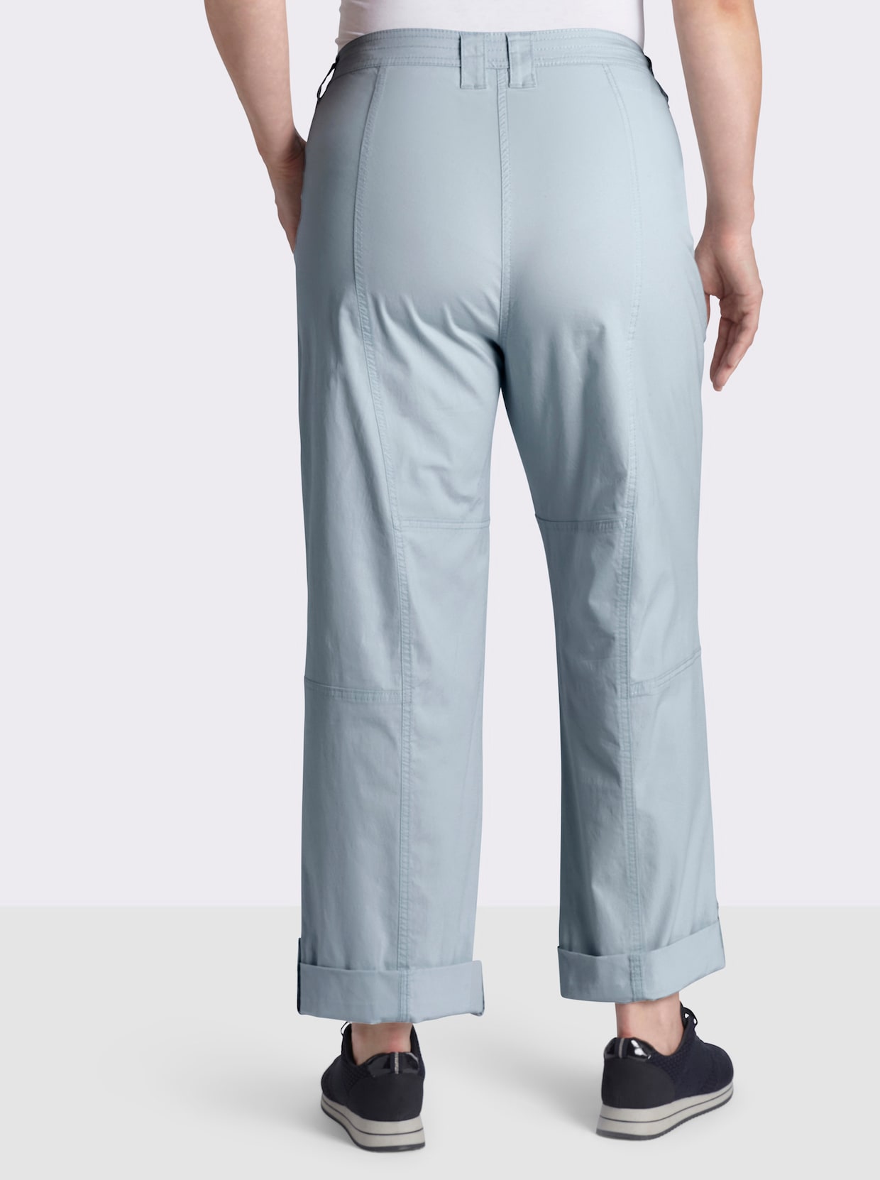 sheego Hose mit Krempelfunktion - hellblau