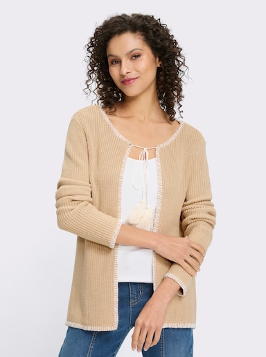 heine Strickjacke - sand-weiß