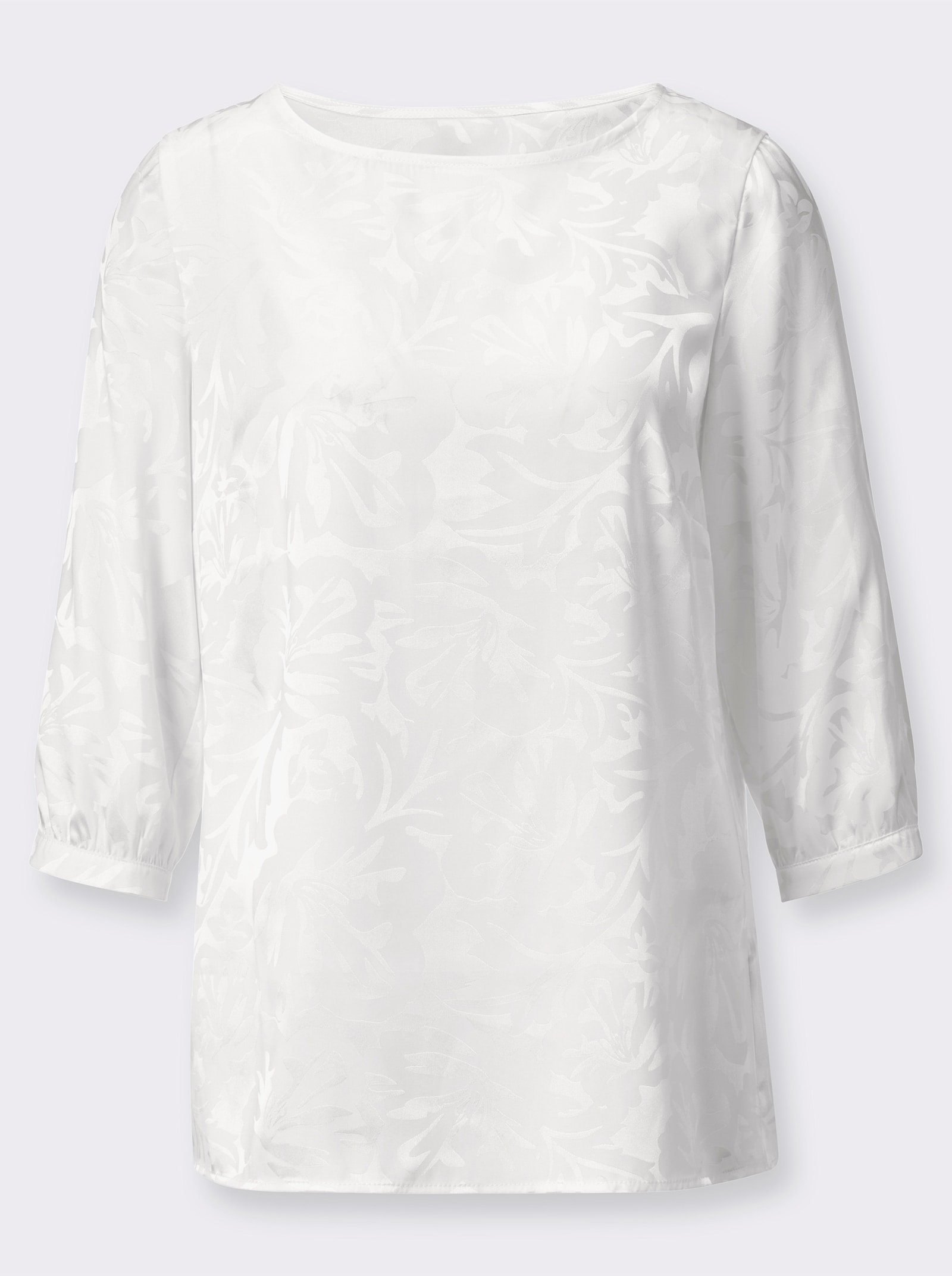 Schlupfbluse im Jacquard-Dessin - ecru