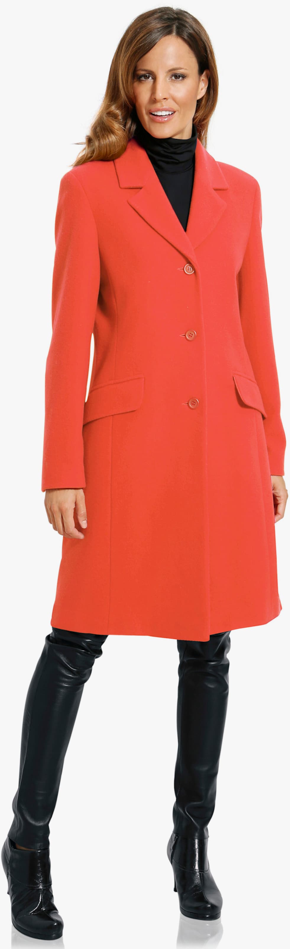 heine Korte mantel met schoudervulling - oranje