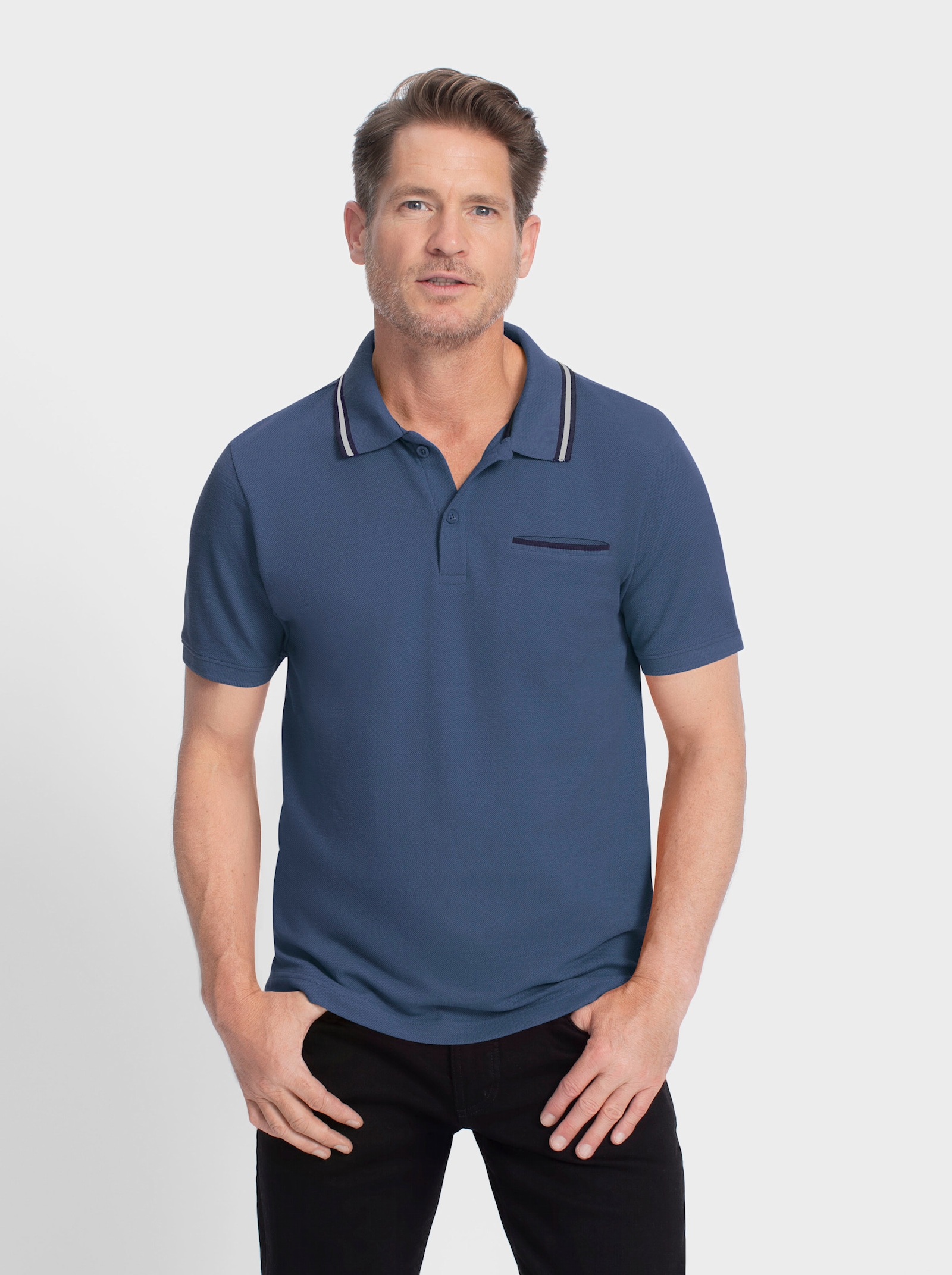 Catamaran Shirt met korte mouwen - jeansblauw