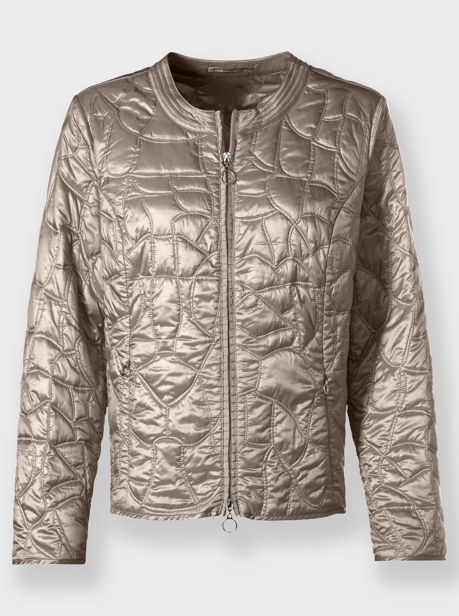 heine Gewatteerde jas met ritszakken - sesam