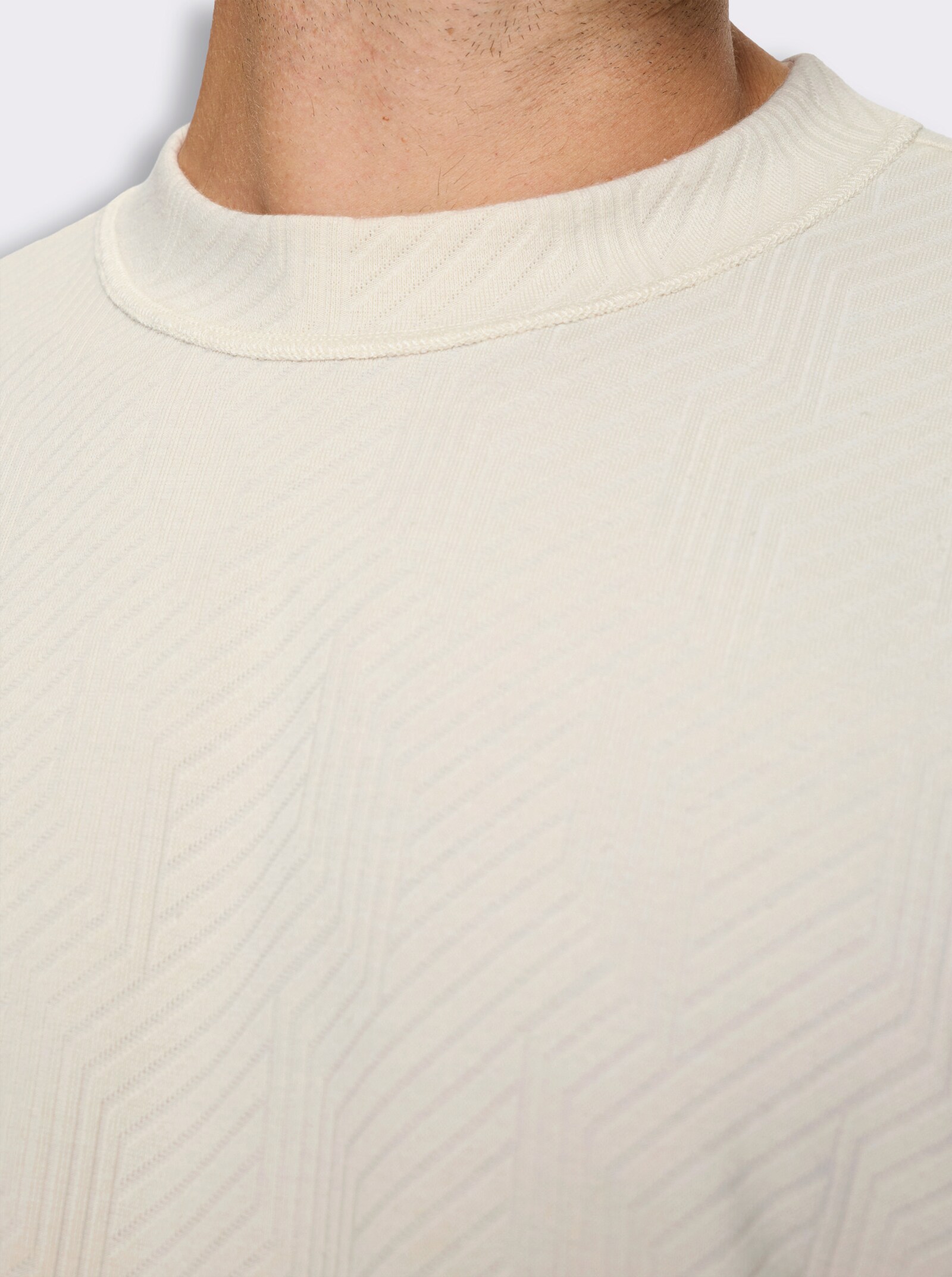 Marco Donati Kurzarmshirt in strukturierter Qualität - champagner