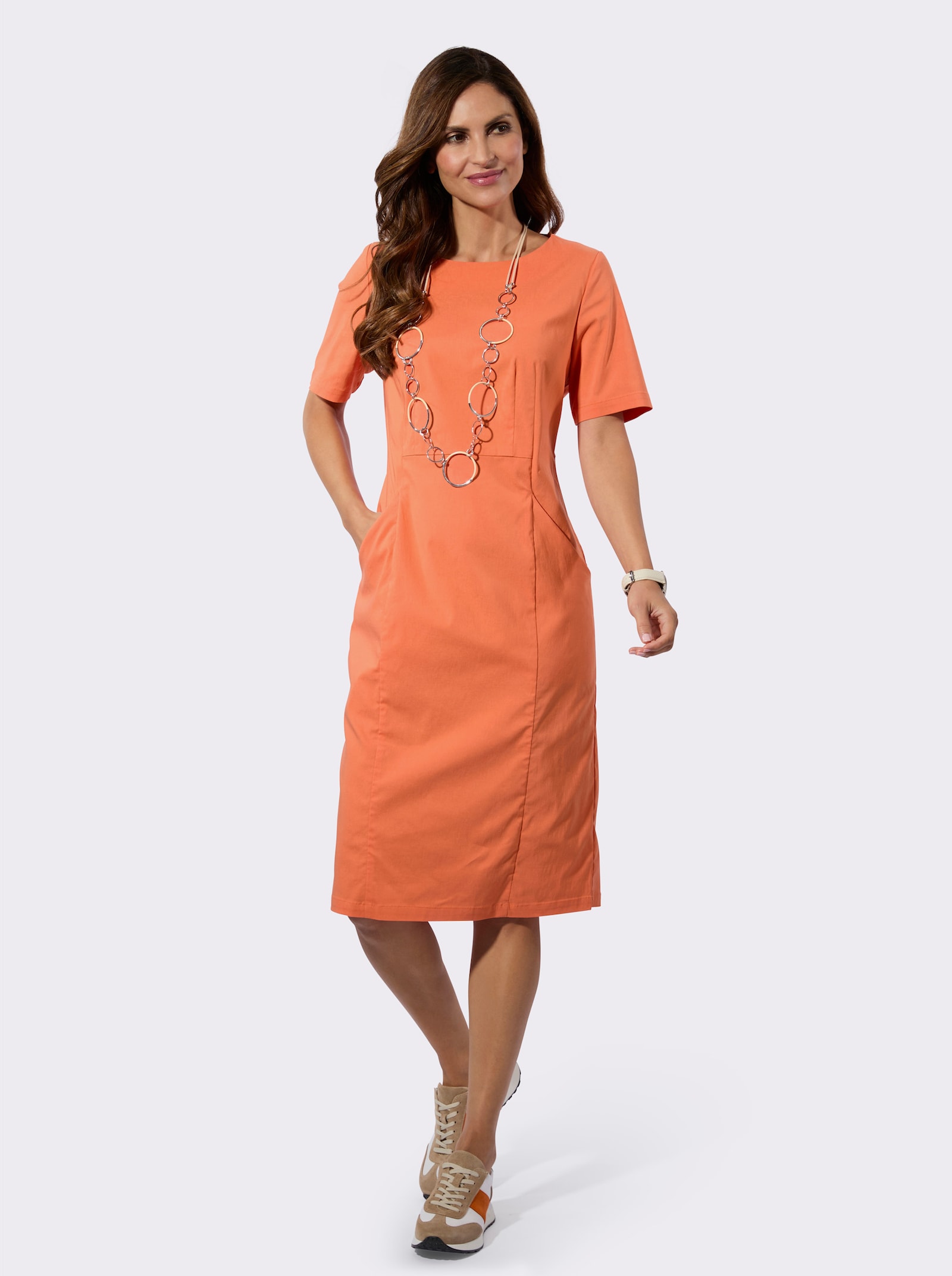 Etuikleid in Bengalin-Qualität - orange