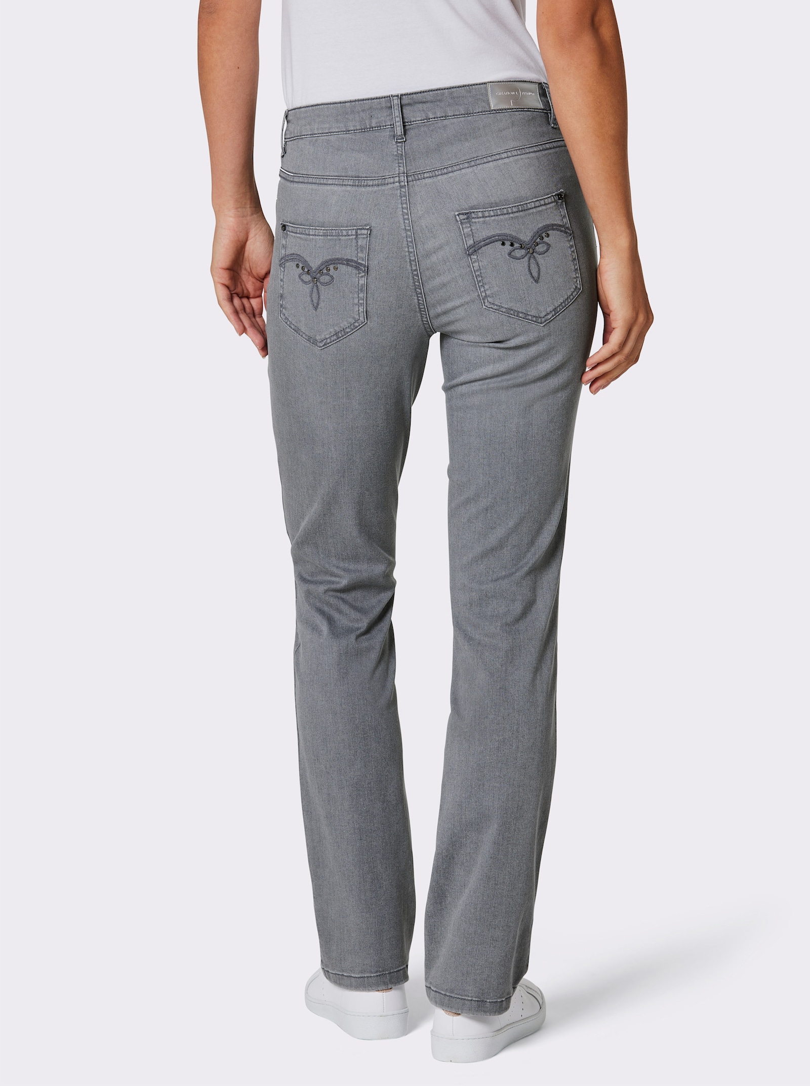 Ascari 5-Pocket-Jeans in Super-Stretch-Denim - grey denim