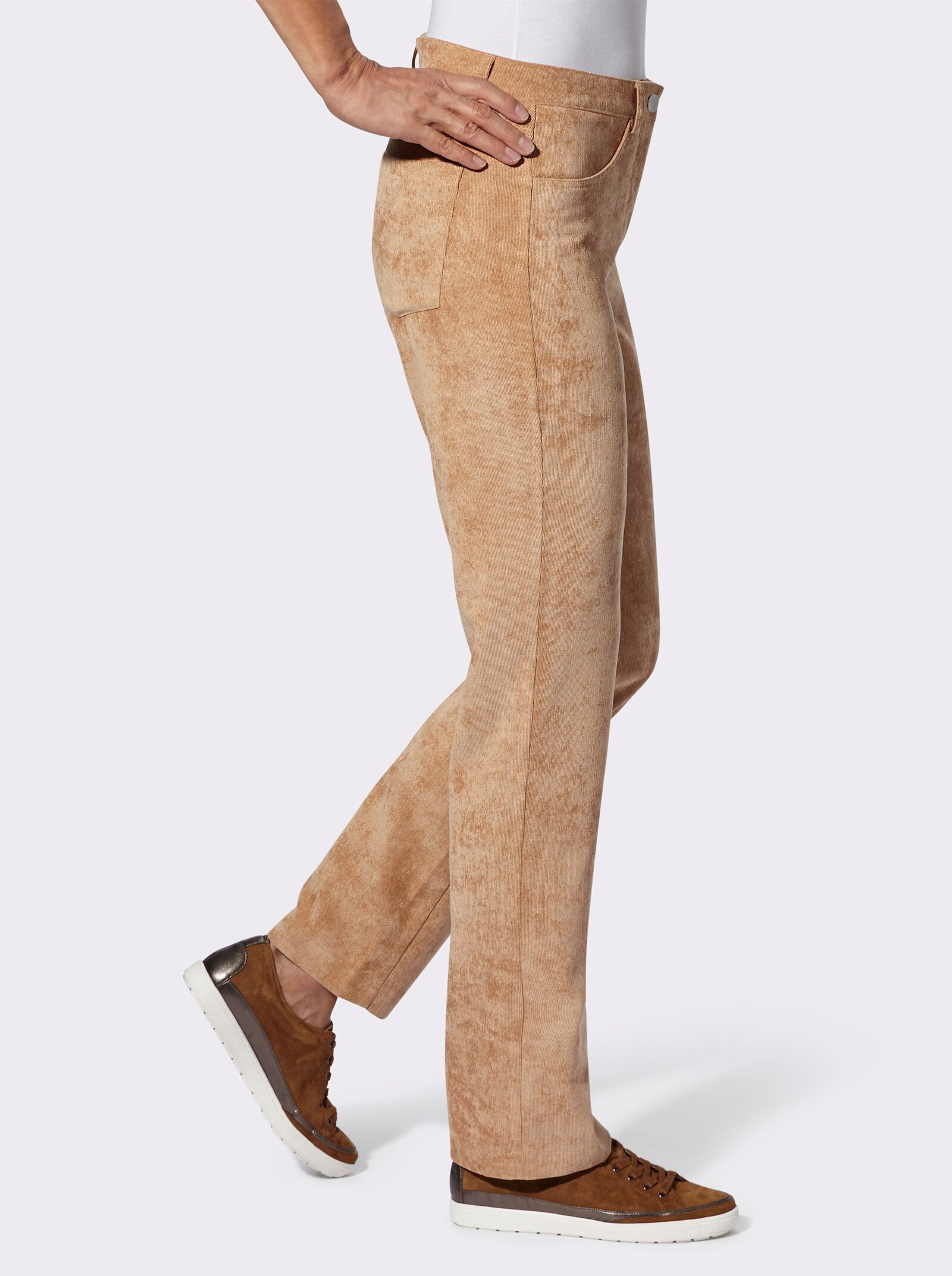 Cordhose mit Stretch-Anteil - camel