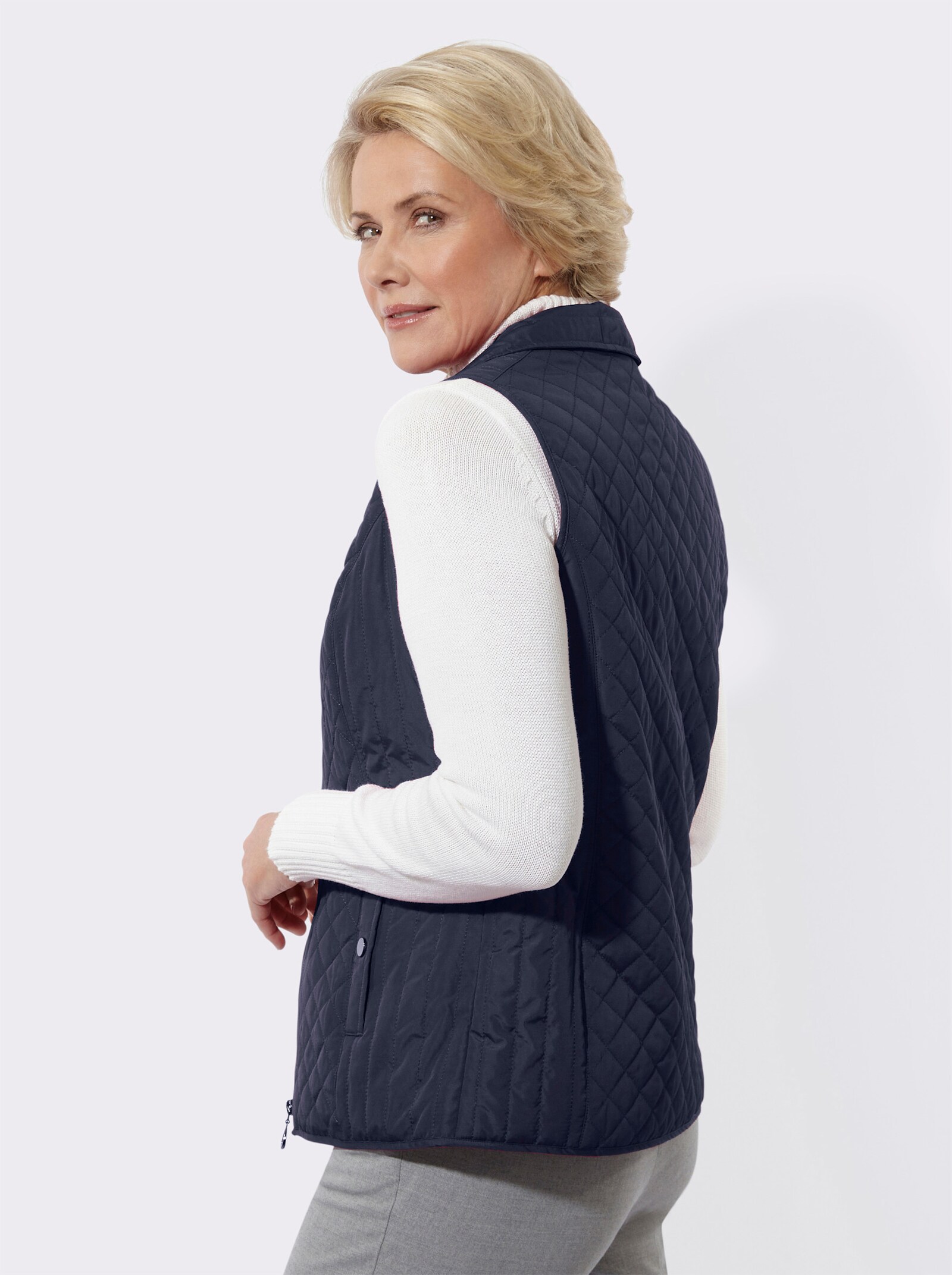 Steppweste mit 2 Taschen - marine