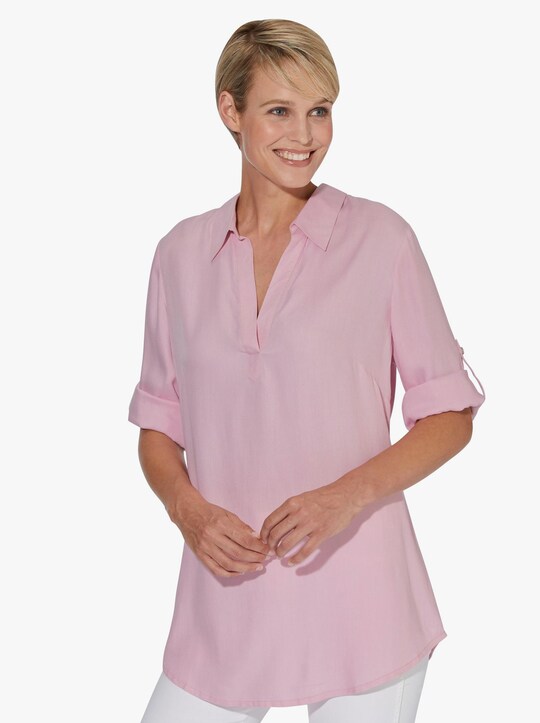 Longline blouse - roze