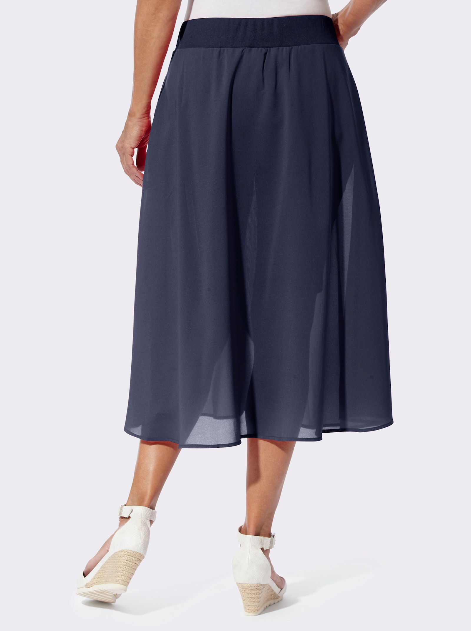 A-Linien-Rock mit integrierter Hose - marine