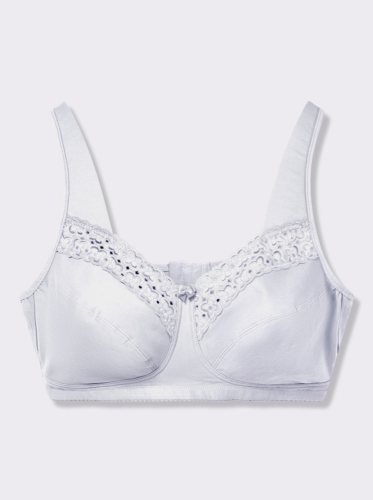 Miss Mary Entlastungs-BH ohne Bügel mit Spitzenstickerei - weiß