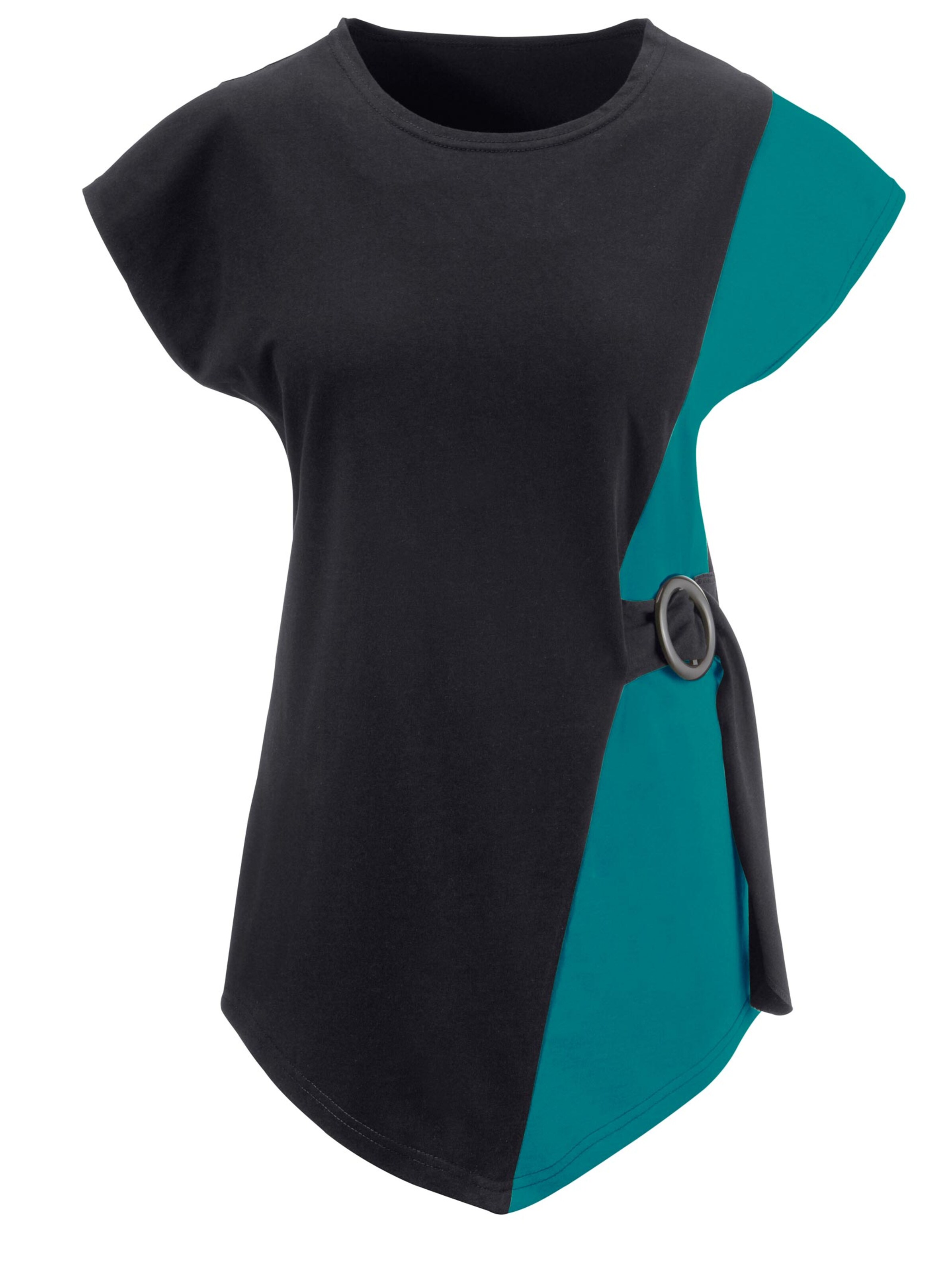 Shirt - schwarz-petrol