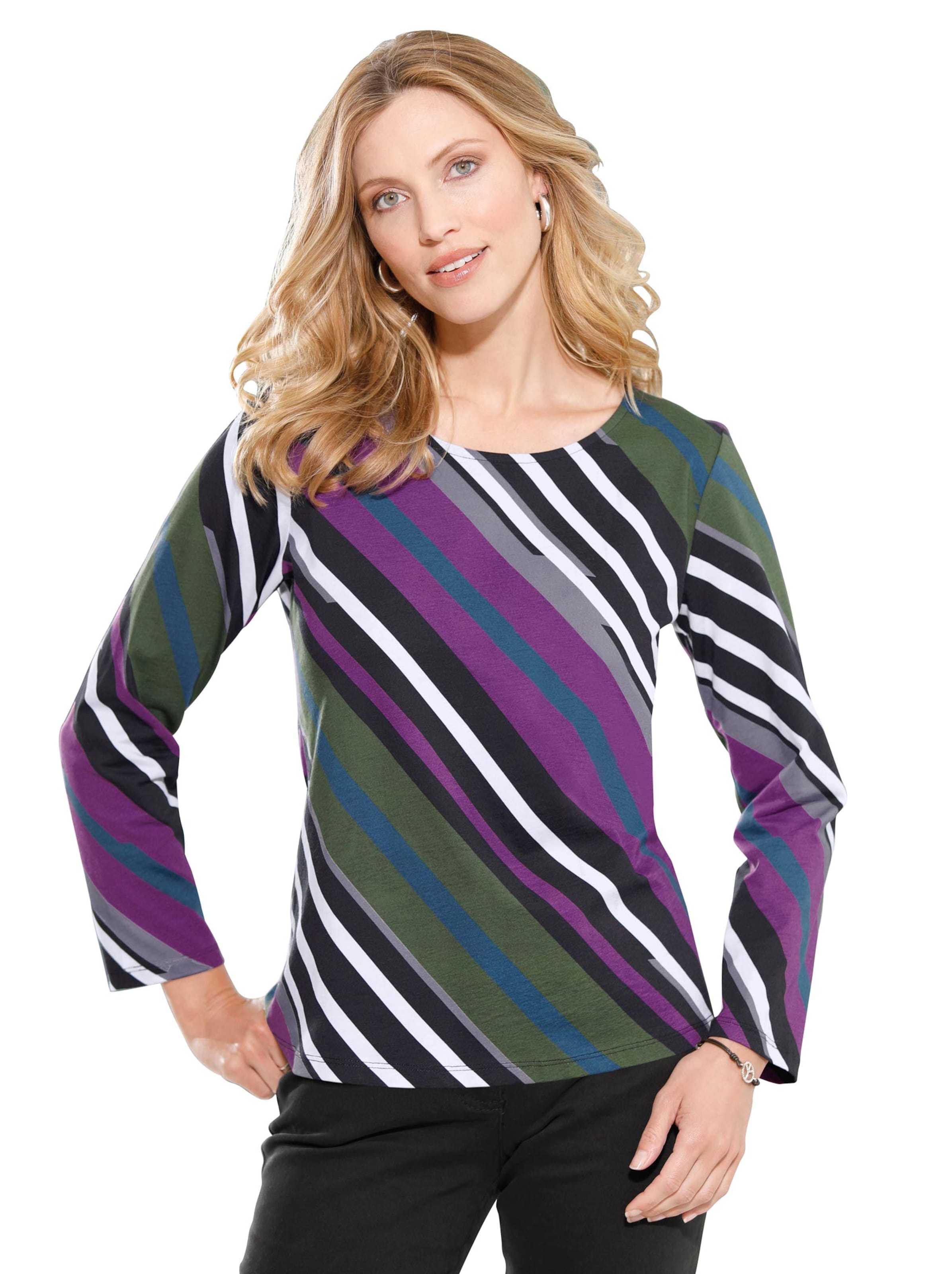 Shirt - lila-gemustert