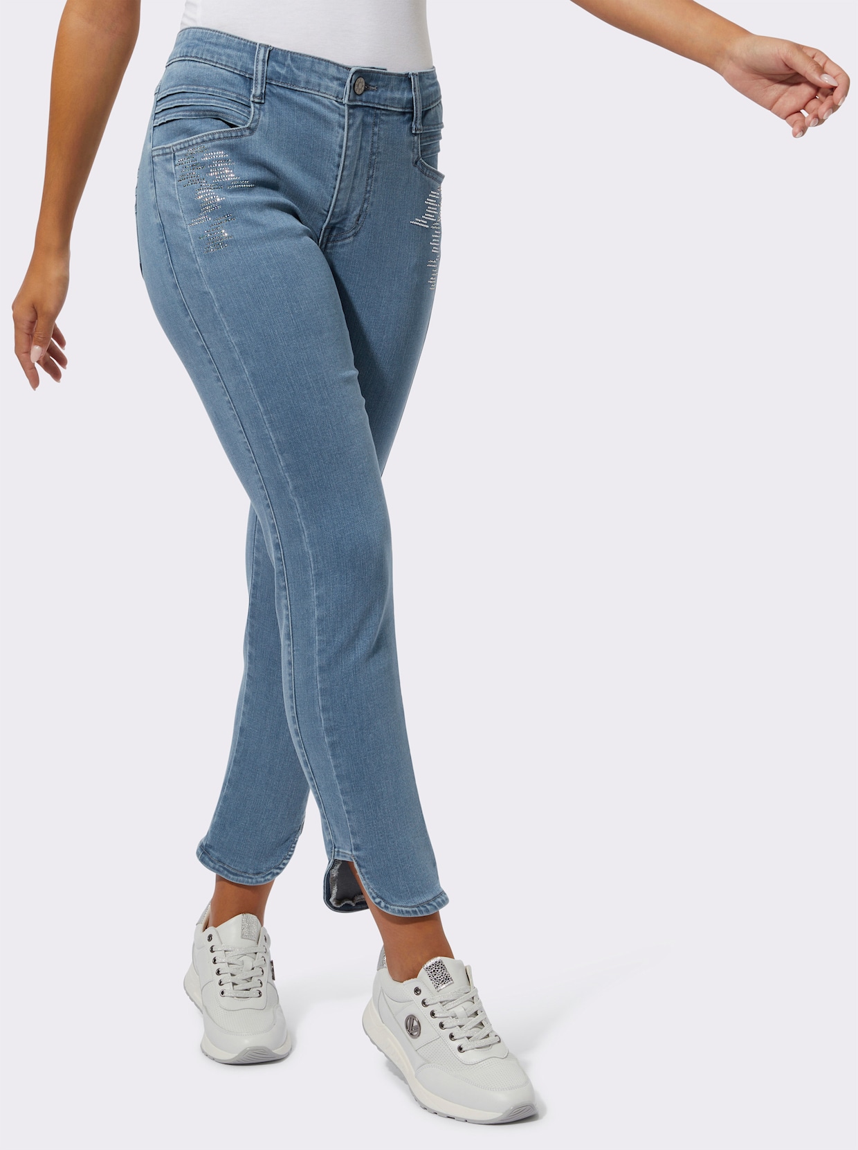 Jeans - blue-bleached