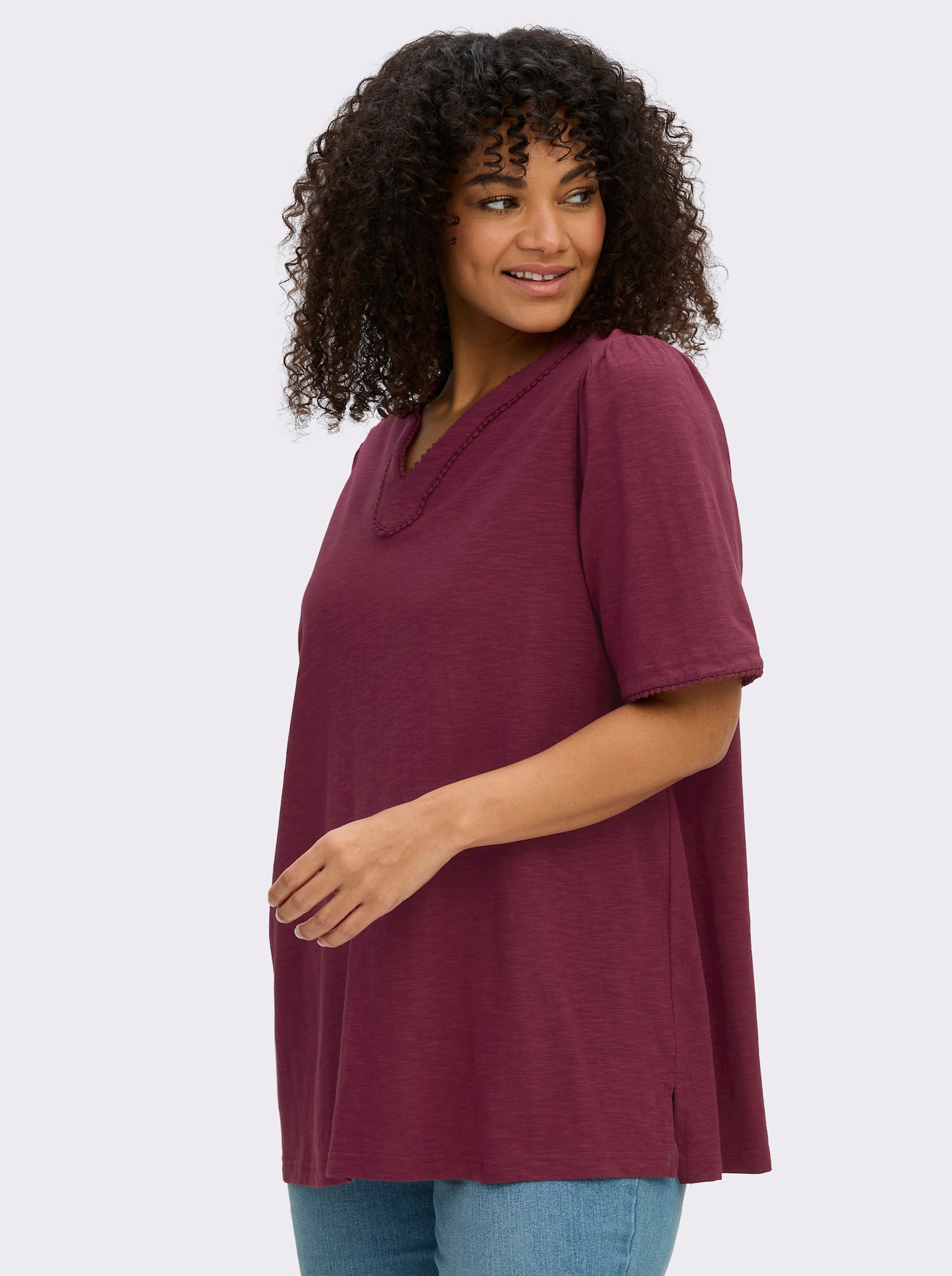 sheego Halbarmshirt - bordeaux