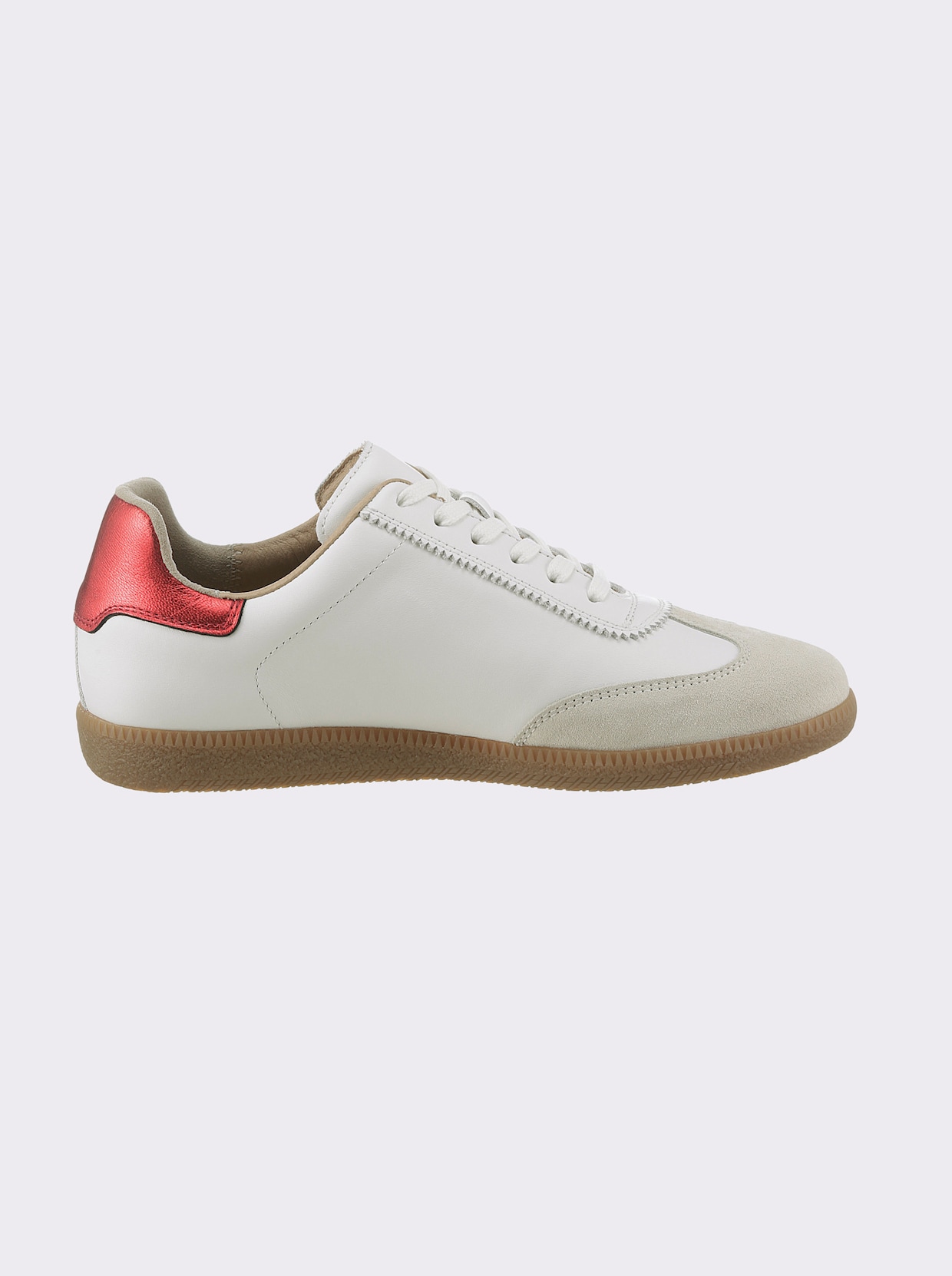 heine Sneaker - weiss-rot-metallic