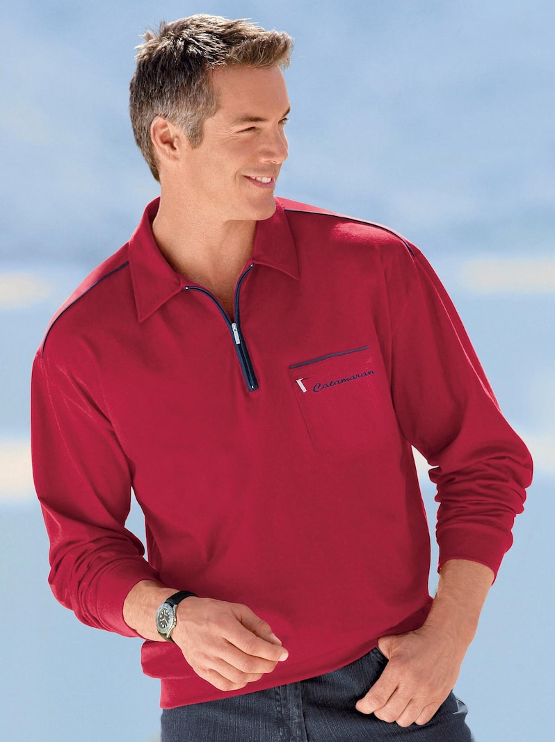 Catamaran Langarm-Poloshirt in rot | WITT WEIDEN